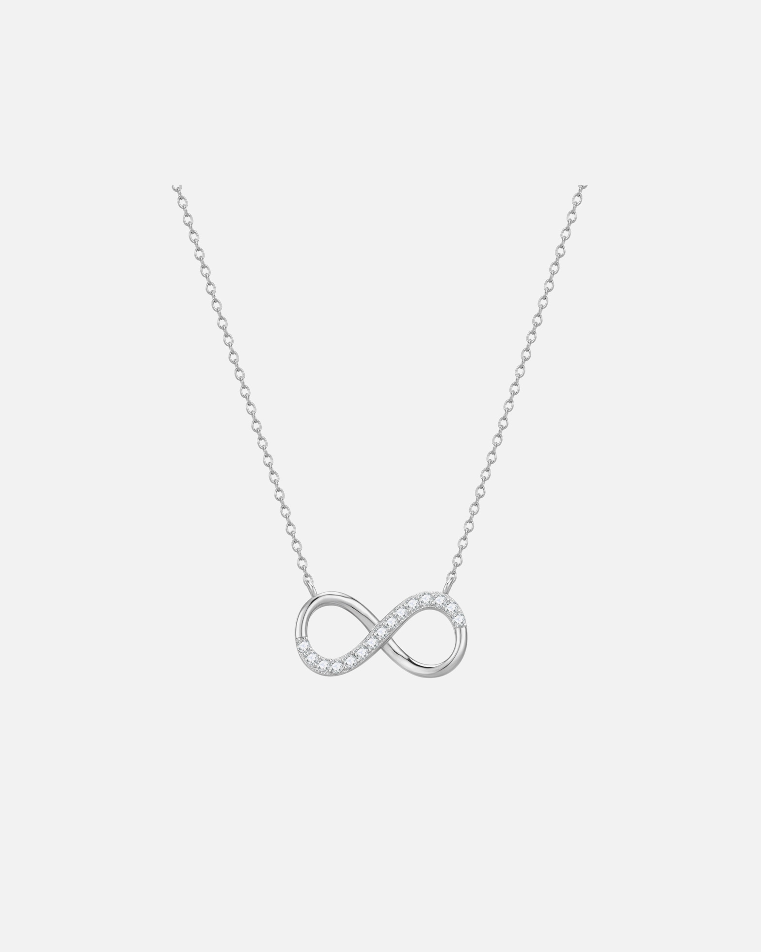 Naszyjnik dla Kobieta Łańcuszek Infinity Srebro wysokiej próby Srebrny 42,0 cm Basiskette + 7,0 cm Verlängerung