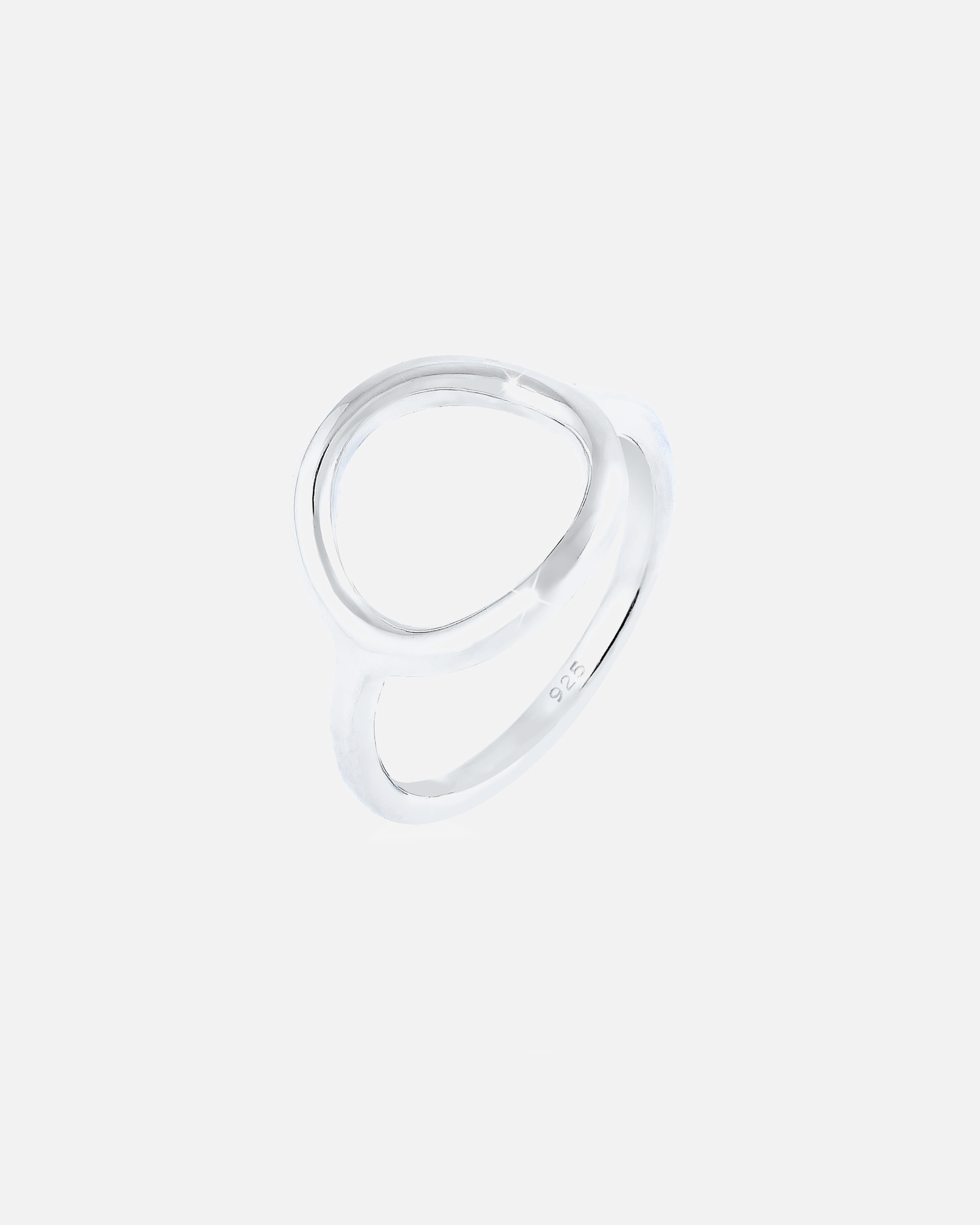 Pierścionek dla Kobieta Elli Damski koło okrągły Geo Statement w srebrze 925 Sterling Silver 52