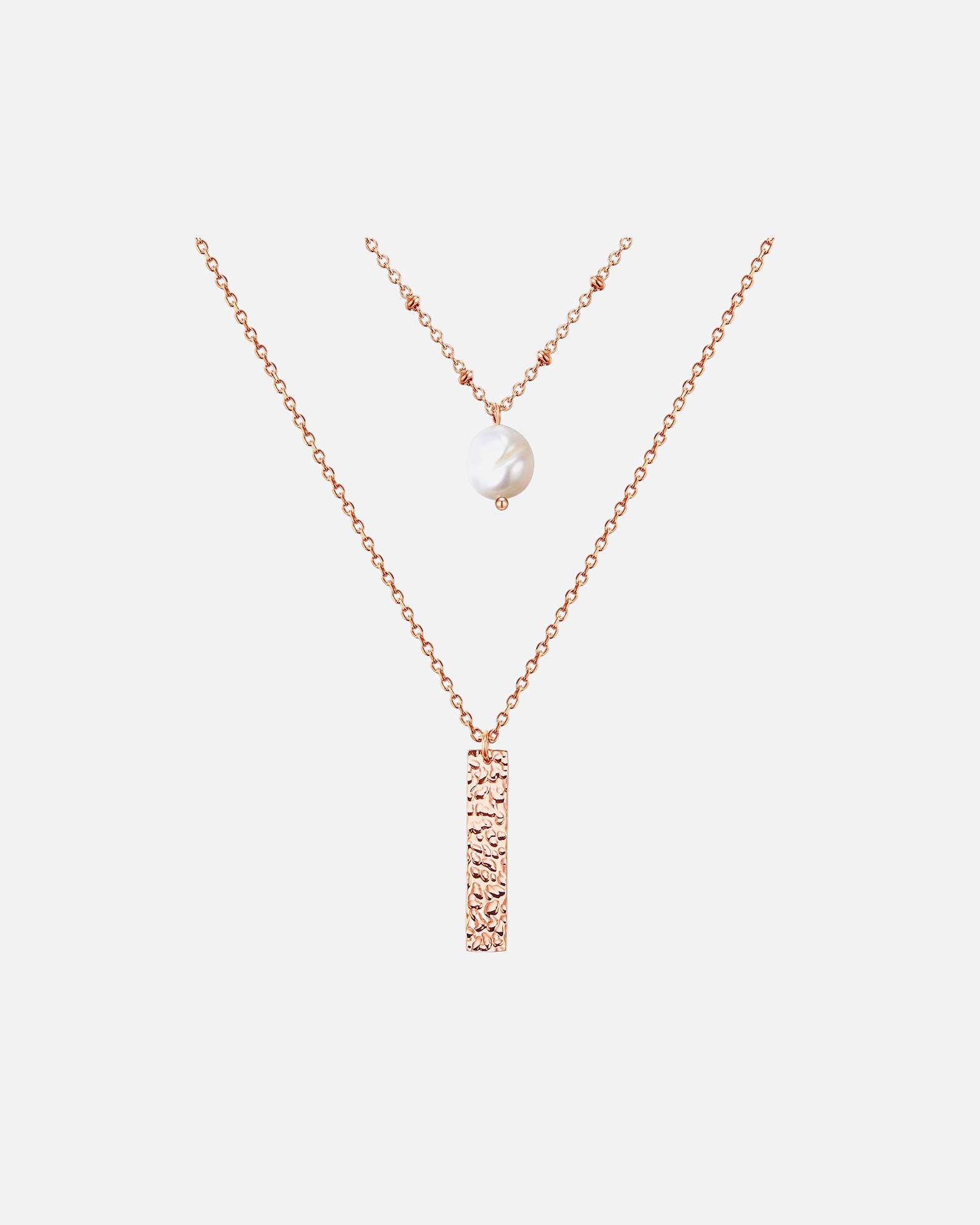 Naszyjnik dla Kobieta Stal nierdzewna Perła hodowlana słodkowodna 38,0/40,0 cm Basiskette + 5,0 cm Verläng