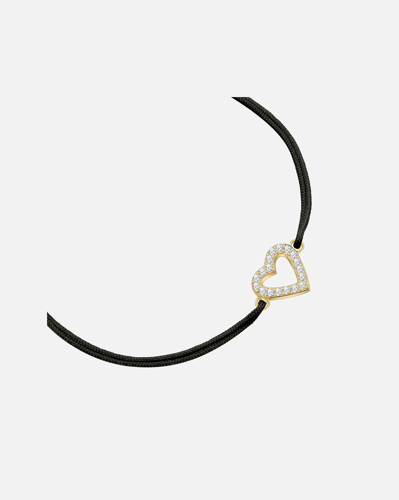 Bransoletka dla Kobieta Glanzstücke München Bransoletka Serce Tkanina Żółte złoto 15,0 - 22,0 cm, flexibel einstellbar