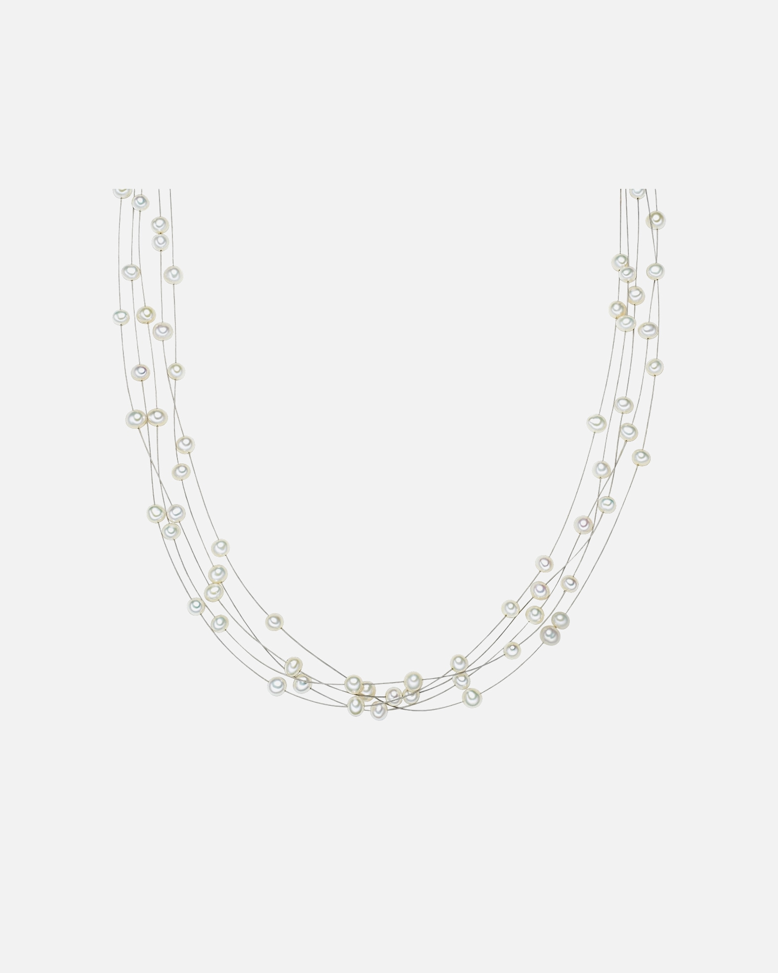 Naszyjnik dla Kobieta Naszyjnik z pereł srebro wysokiej próby Perła hodowlana słodkowodna srebrny 43,0 cm