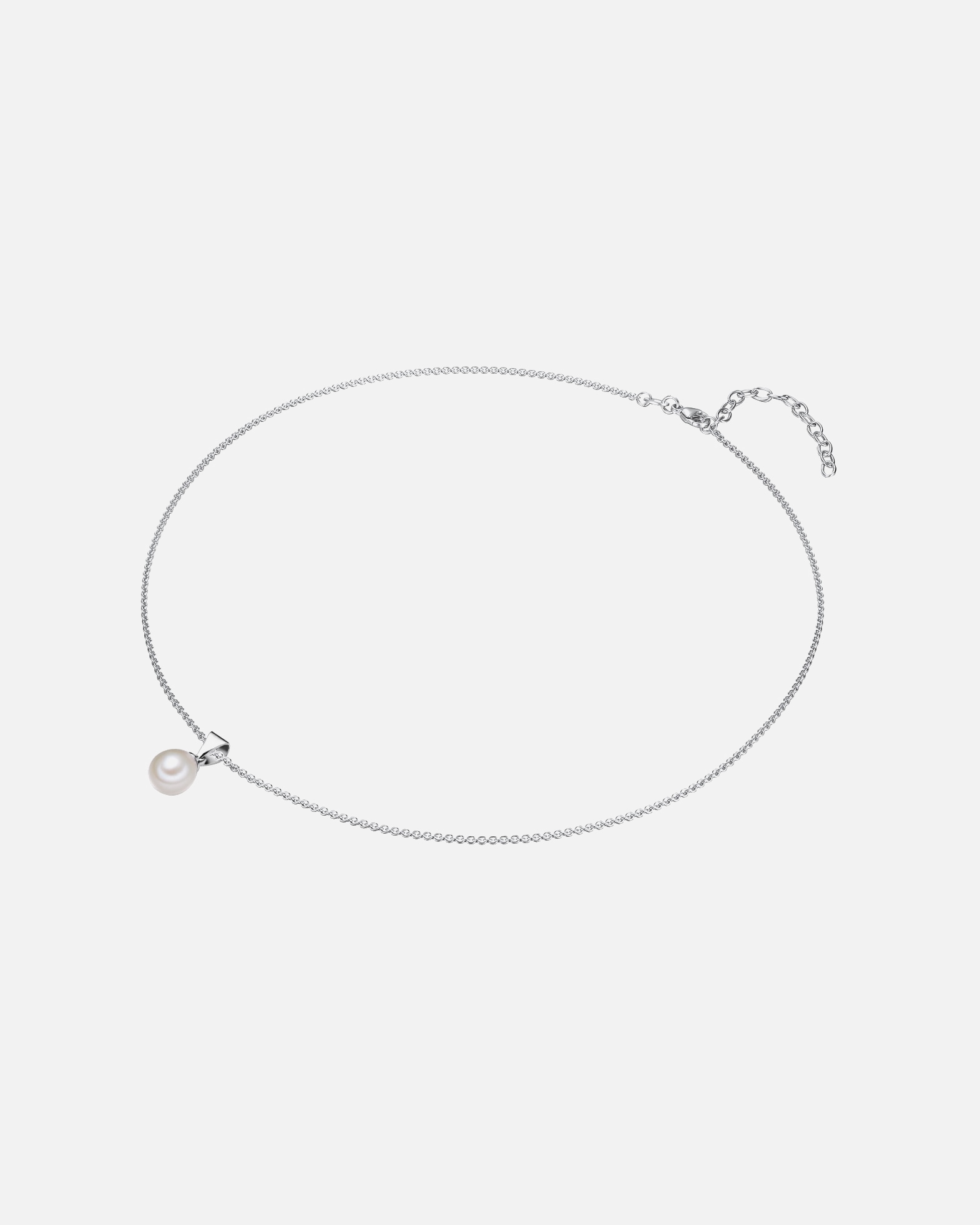 Naszyjnik dla Kobieta Valero Pearls Naszyjnik z pereł srebro wysokiej próby Perła hodowlana słodkowodna srebrny 42,0 cm Basiskette + 5,0 cm Verlängerung