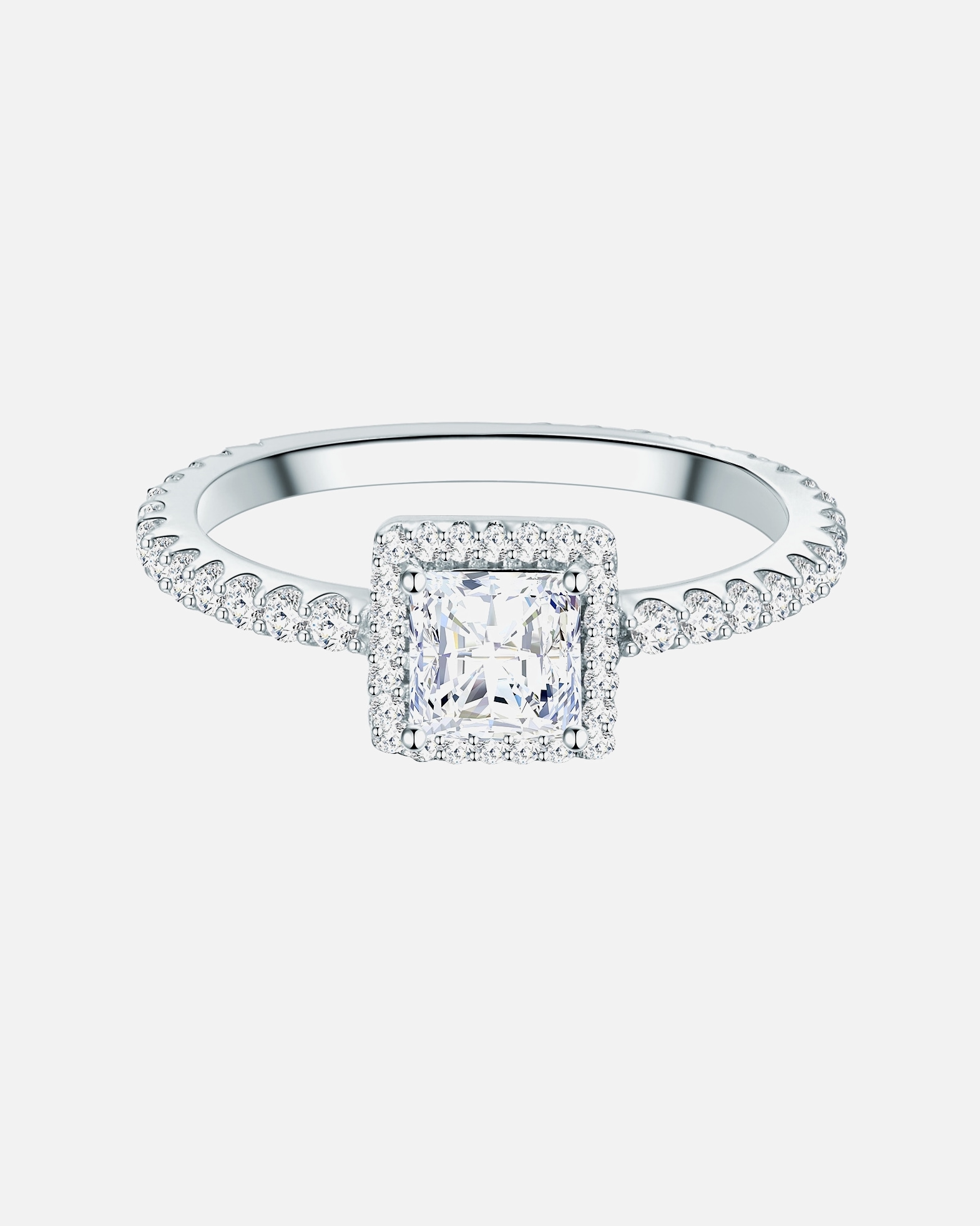 Pierścionek dla Kobieta Trilani Srebrny pierścionek srebro wysokiej próby Cyrkonia srebrny 56