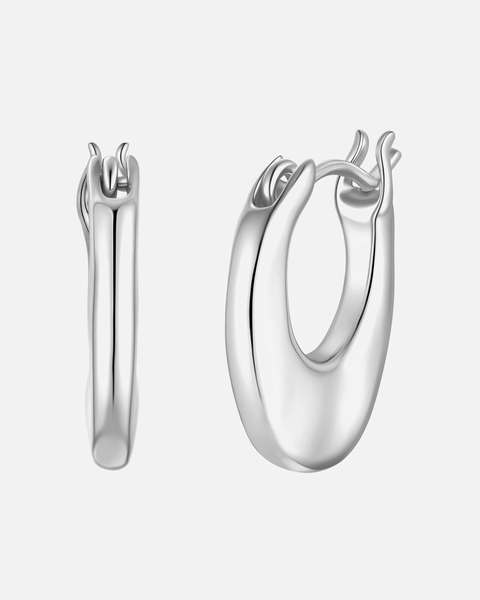 Obrączki dla Kobieta Glanzstücke München Kolczyki kola ze srebra próby 925 w kolorze srebrnym 14,7 mm