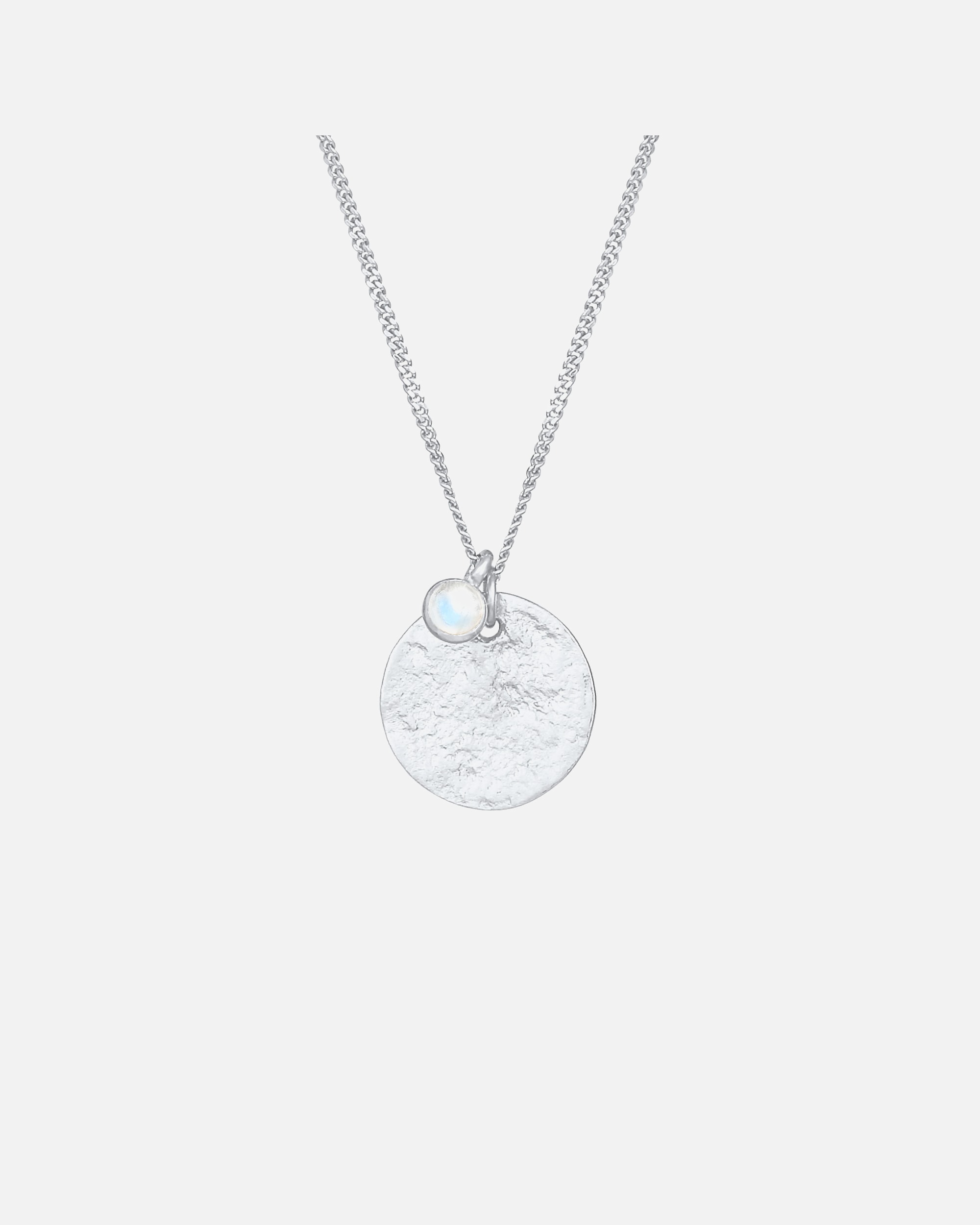 Naszyjnik dla Kobieta Elli Damski wisiorek Vintage Organic z kamieniem księżycowym w pozłacanym srebrze próby 925 Sterling Silver silberfarben