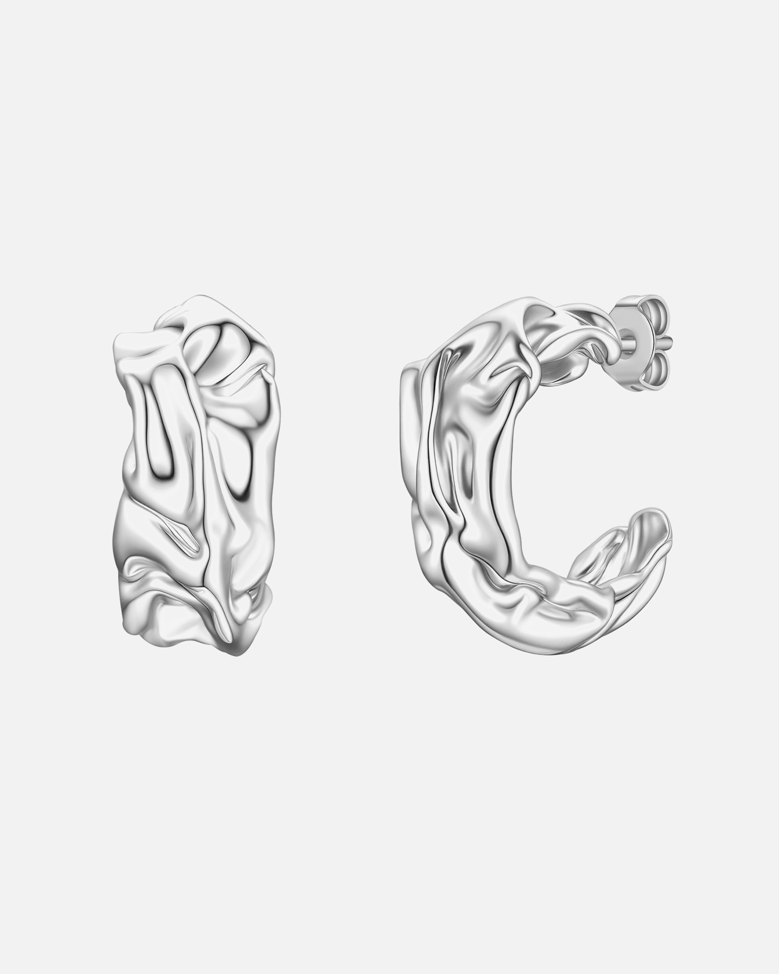 Obrączki dla Kobieta Yokoamii Kolczyki z mosiadzu w srebrze 32,8 mm