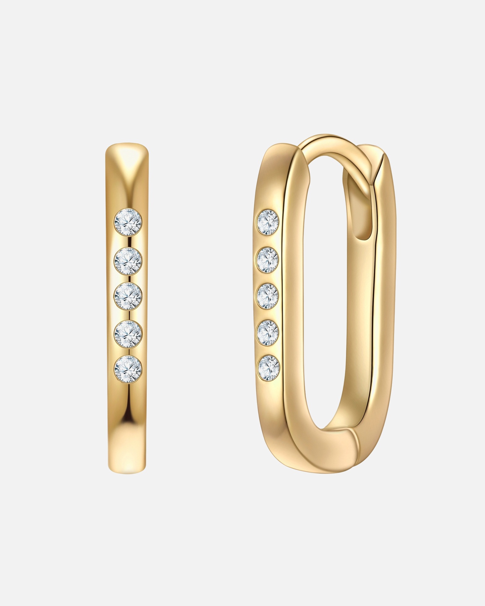 Obrączki dla Kobieta Kolczyki z Mosiadz w Żółte złoto 13,8 mm