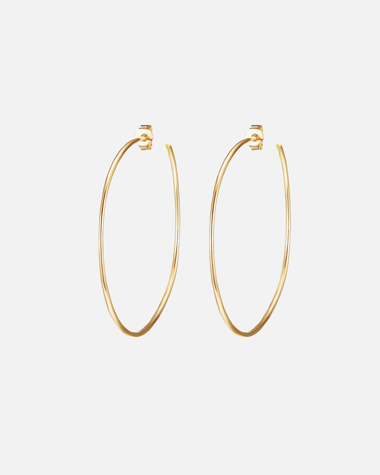 Obrączki dla Kobieta Glanzstücke München Srebrne kolczyki kreole srebro wysokiej próby różowe złoto 50,0 mm