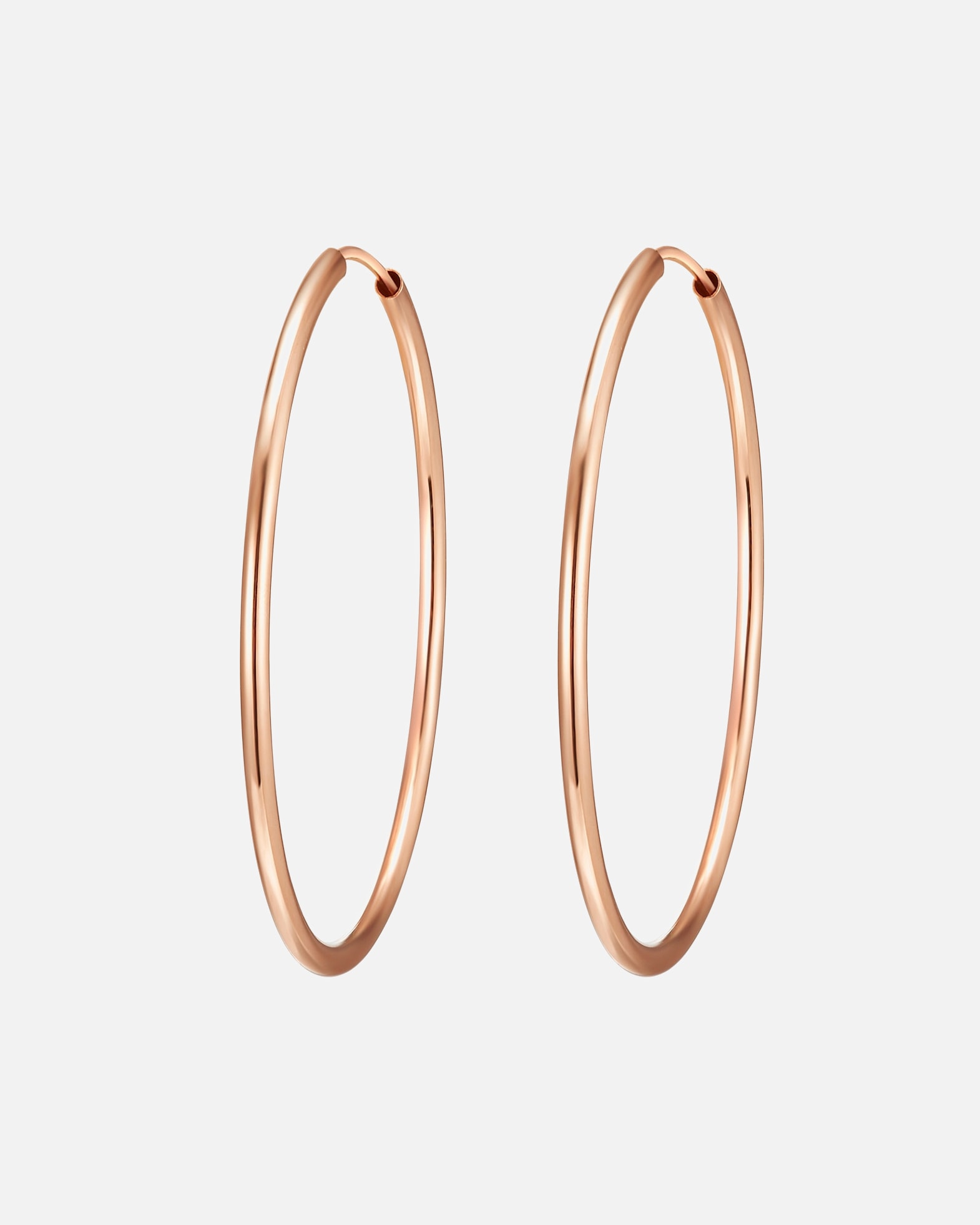 Obrączki dla Kobieta Rafaela Donata Srebrne kolczyki kreole srebro wysokiej próby różowe złoto 40,0 mm