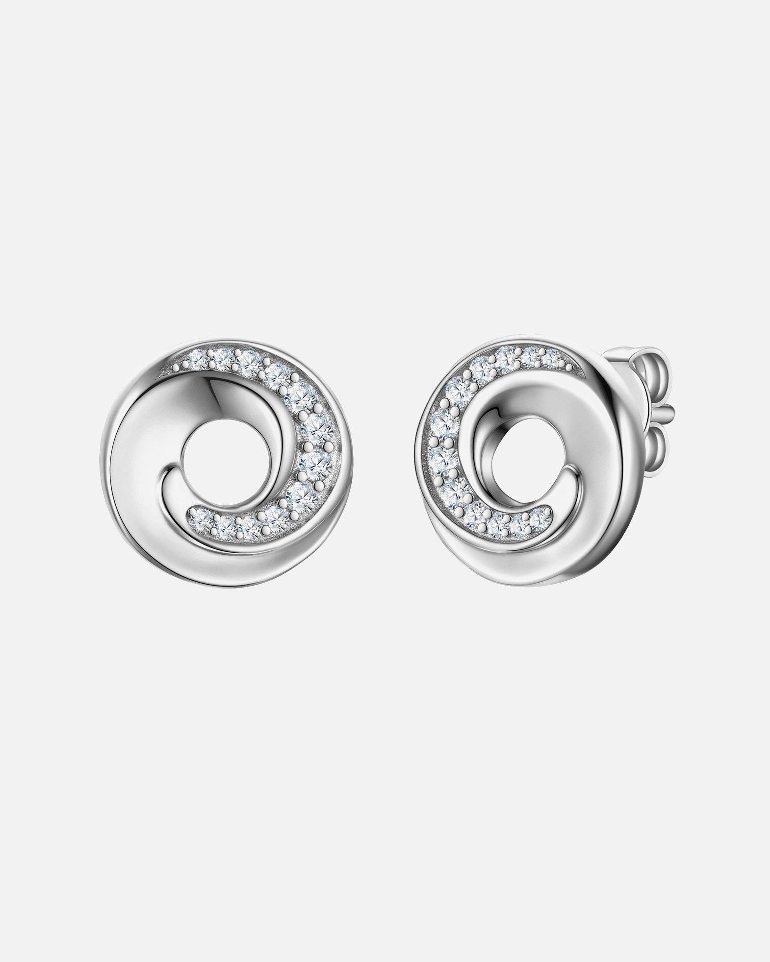 Kolczyki dla Kobieta Kolczyki z Srebro wysokiej próby w Srebrny 12,1 mm