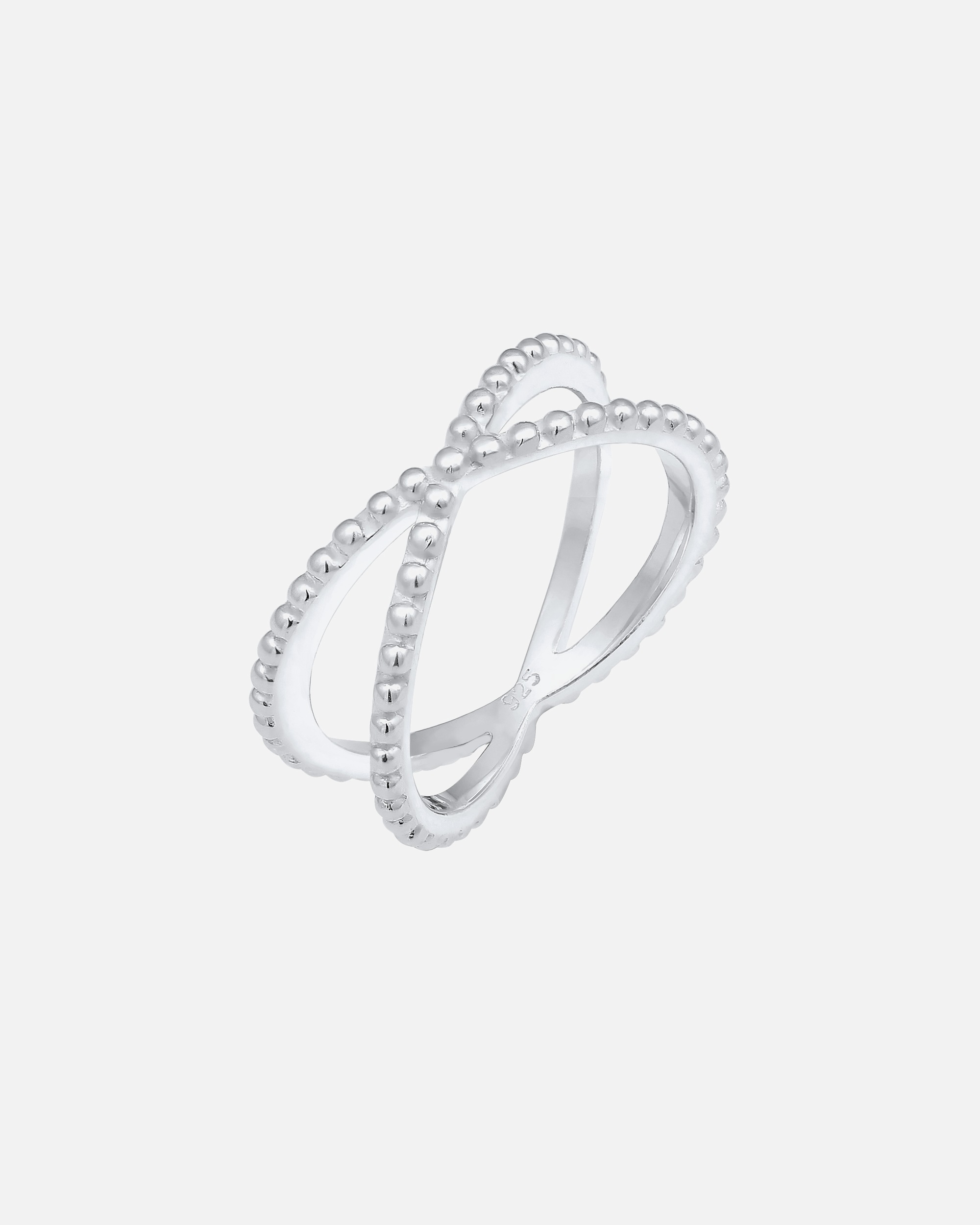 Pierścionek dla Kobieta Elli Damski krzyż kula Modern Blogger Trend w srebrze 925 Sterling Silver 54