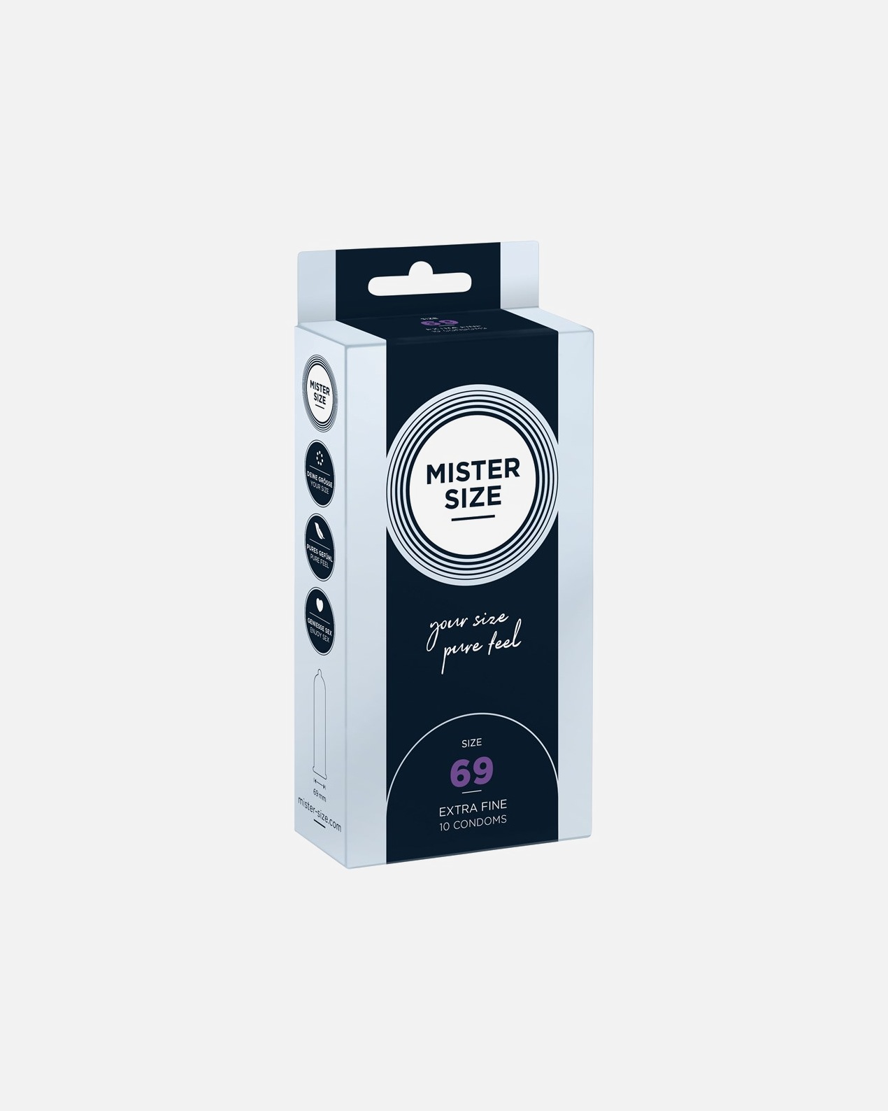 Prezerwatywa dla Mężczyzna Mister Size Pure Feel 69 mm - Size 3XL 10 szt.