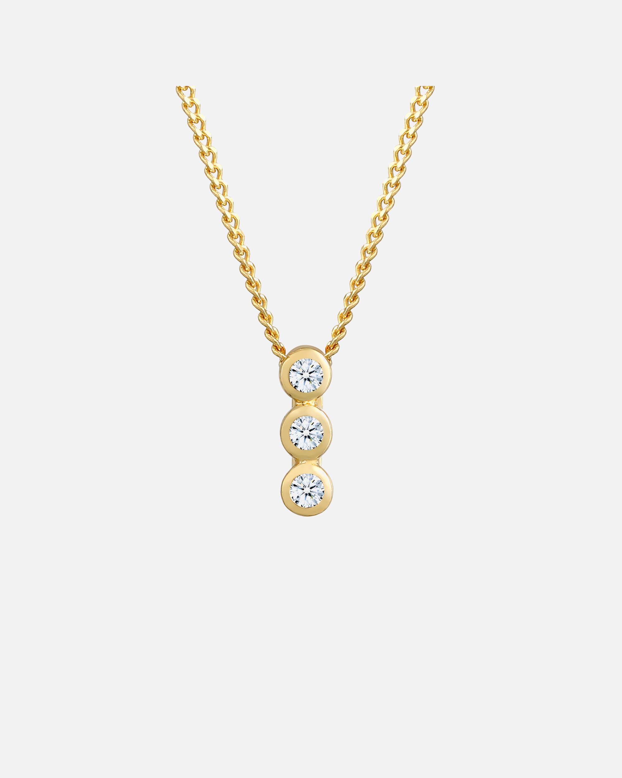 Naszyjnik dla Kobieta Elli DIAMONDS Damskie Koło Geo Trio z brylantem (0.045 ct.) w żółtym złocie próby 585 45