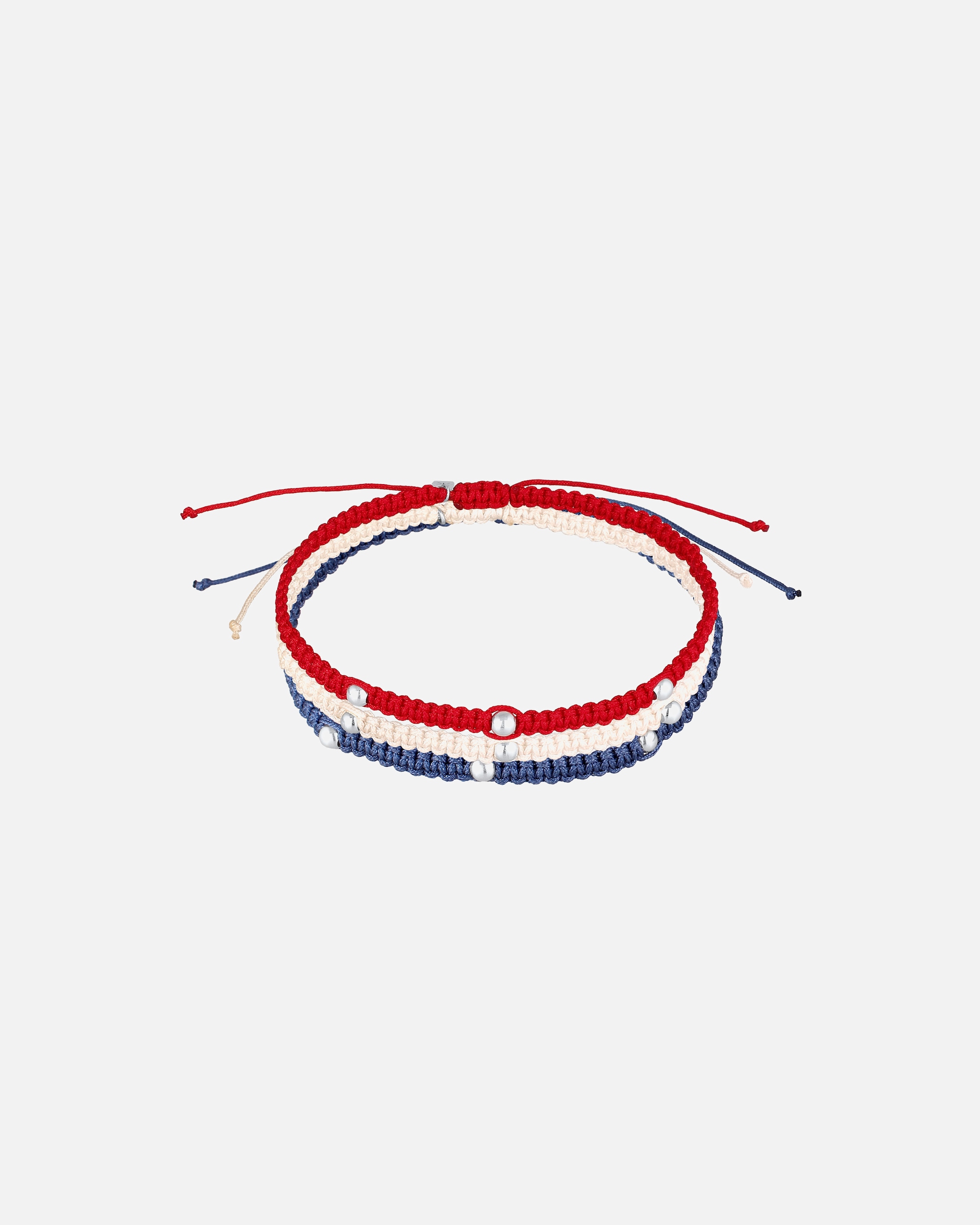 Bransoletka dla Mężczyzna KUZZOI Męski zestaw Football Fan Germany z nylonu ze srebra próby 925 Niebieski