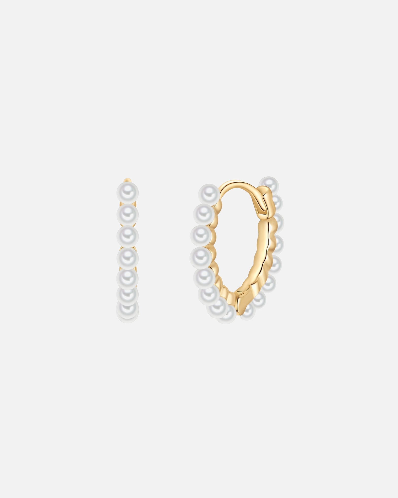 Obrączki dla Kobieta Glanzstücke München Kolczyki z perlami ze srebra próby 925 w kolorze zlotym z perla (synth.) 10,2 mm