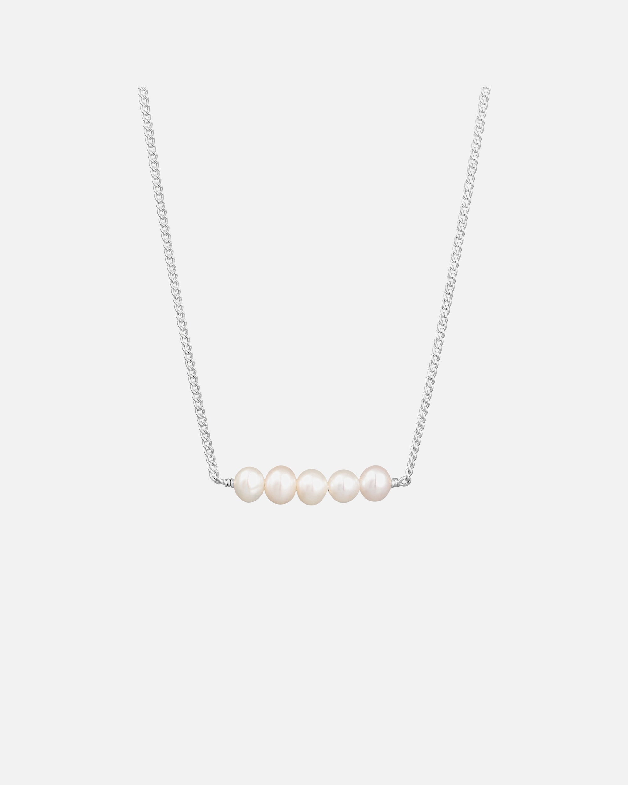 Naszyjnik dla Mężczyzna KUZZOI Męski elegancki Trend z perły hodowlana słodkowodna ze srebra próby 925 Sterling Silver 45