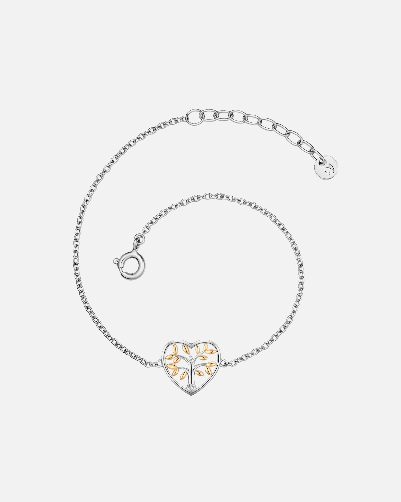 Bransoletka dla Kobieta Glanzstücke München Bransoletka Drzewo życia z Srebro wysokiej próby w Srebrny 17,0 cm Basislänge + 3,0 cm Verlängerung