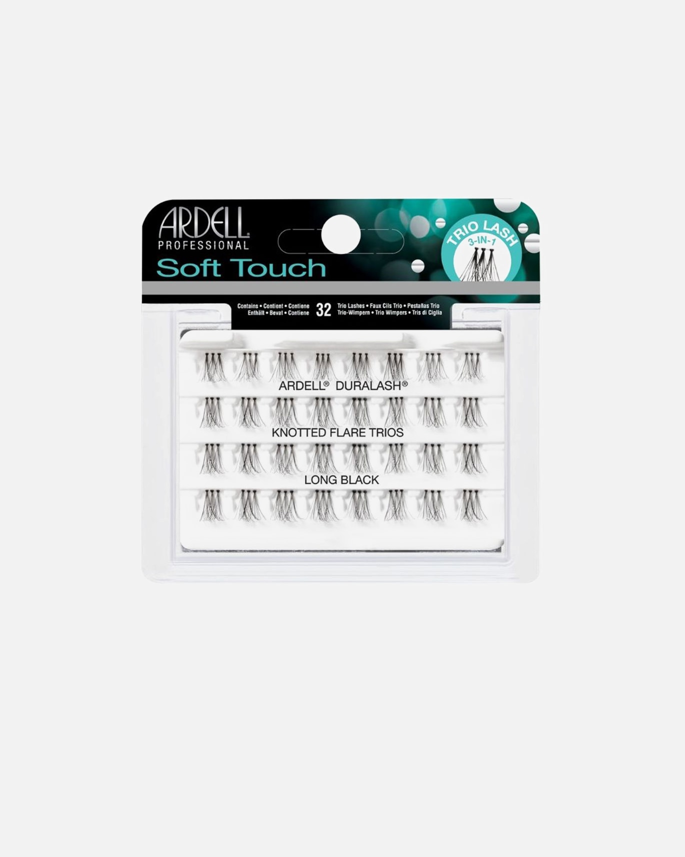 Sztuczne rzęsy dla Unisex Ardell ARDELL LASH TRIOS wiązane, rozszerzane rzęsy, miękkie w dotyku #długie, czarne długie czarne