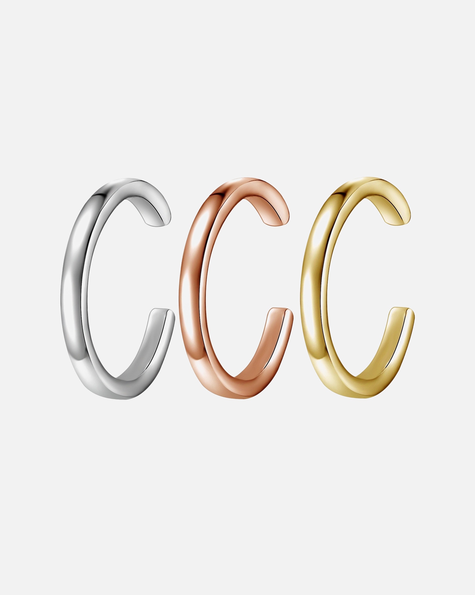 Kolczyki dla Kobieta Srebrne klamry na ucho srebro wysokiej próby srebrny/żółte złoto/ 13,0 mm