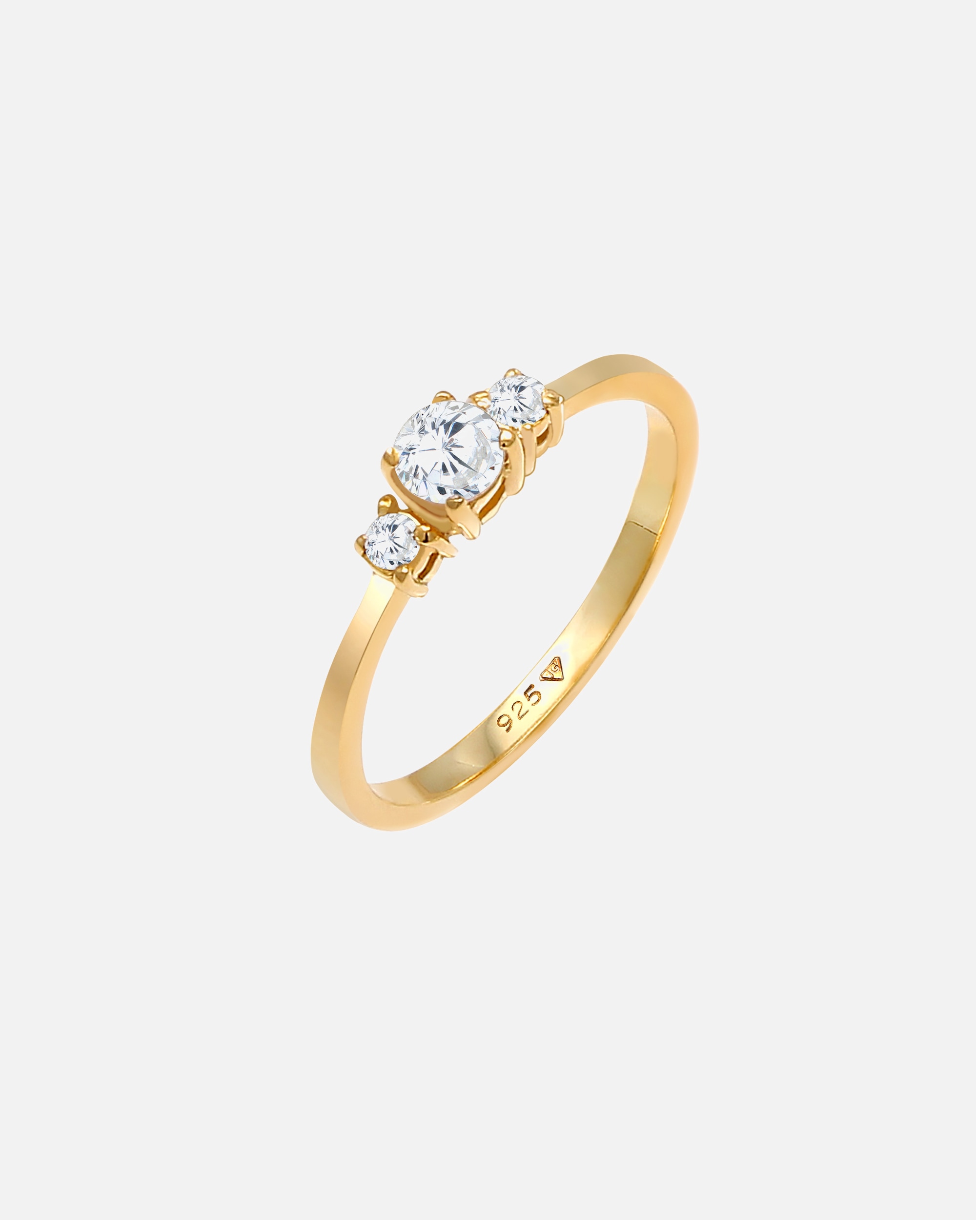 Pierścionek dla Kobieta Elli zaręczynowy damski z kryształkami cyrkonu w srebra próby 925 52