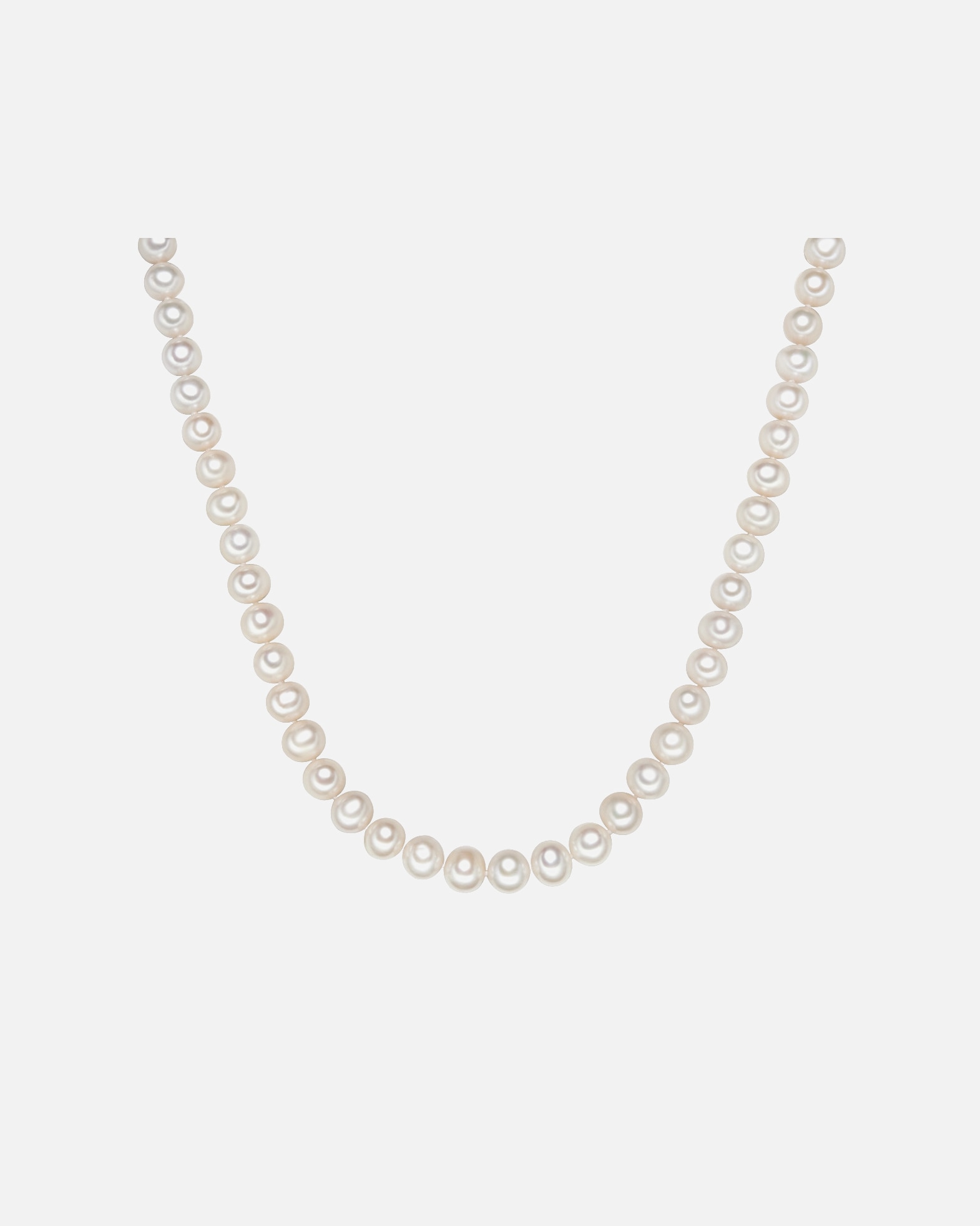 Naszyjnik dla Kobieta Valero Pearls Łańcuszek Perła hodowlana słodkowodna Biały 45 cm
