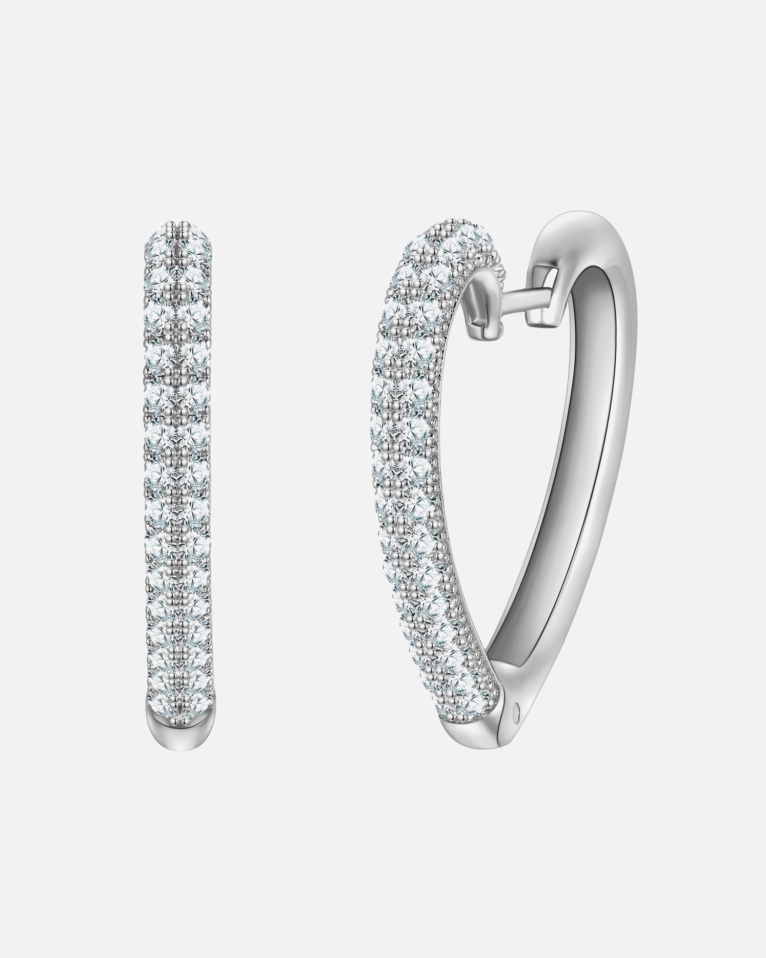 Obrączki dla Kobieta Yokoamii Kolczyki kola Serce z mosiadzu w srebrze z cyrkonia 26,7 mm