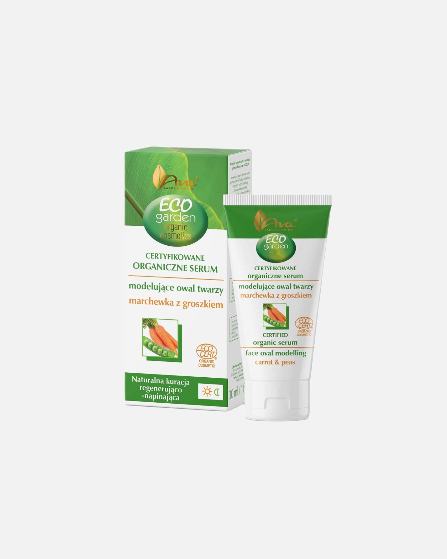 Emulsja do twarzy dla Kobieta Ava laboratorium Eco Garden Marchewka z Groszkiem 30 ml