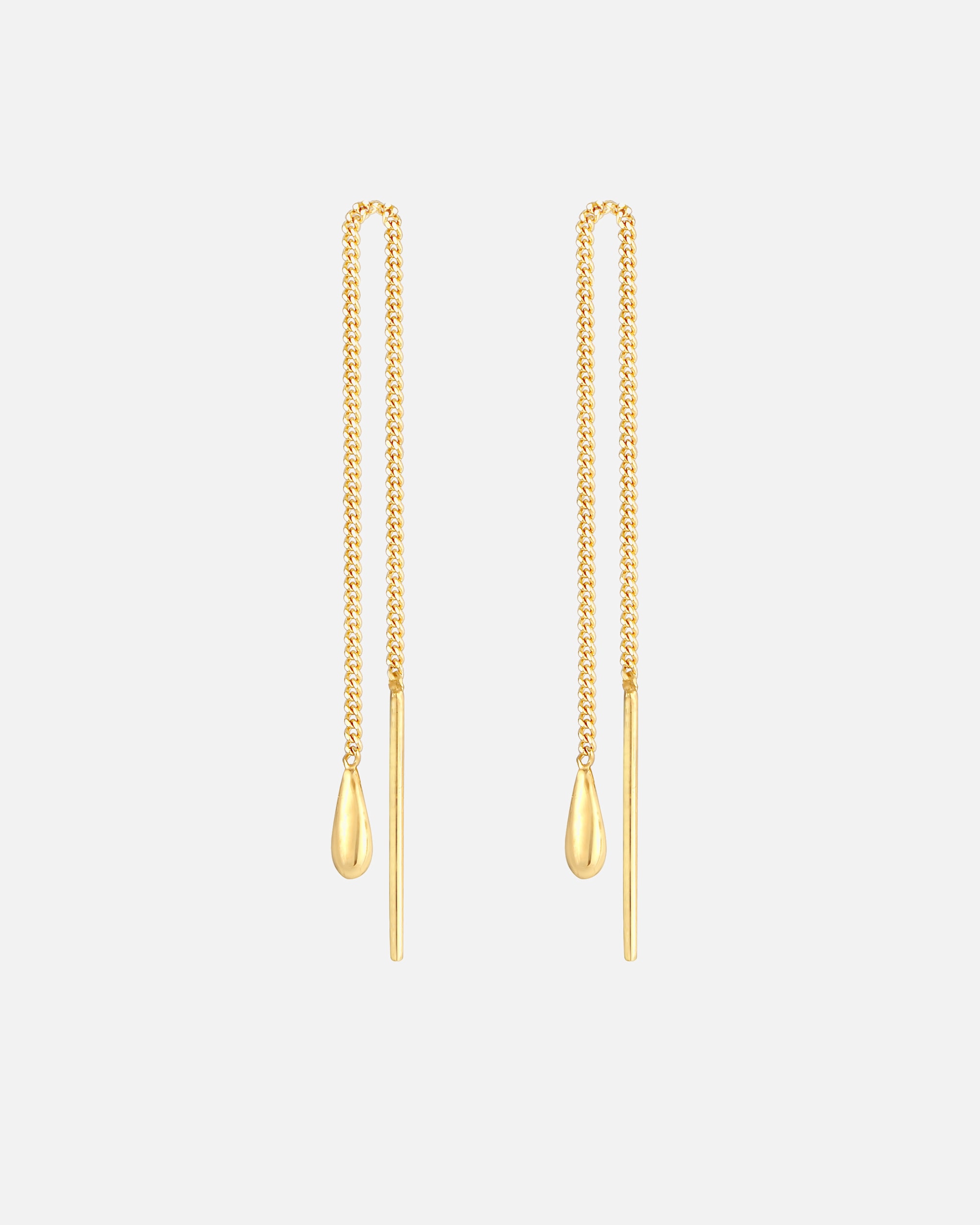 Kolczyki dla Kobieta Elli Damskie kolczyki wiszące krople Drop Pull Through Basic ze srebra próby 925 Sterling Silver goldfarben