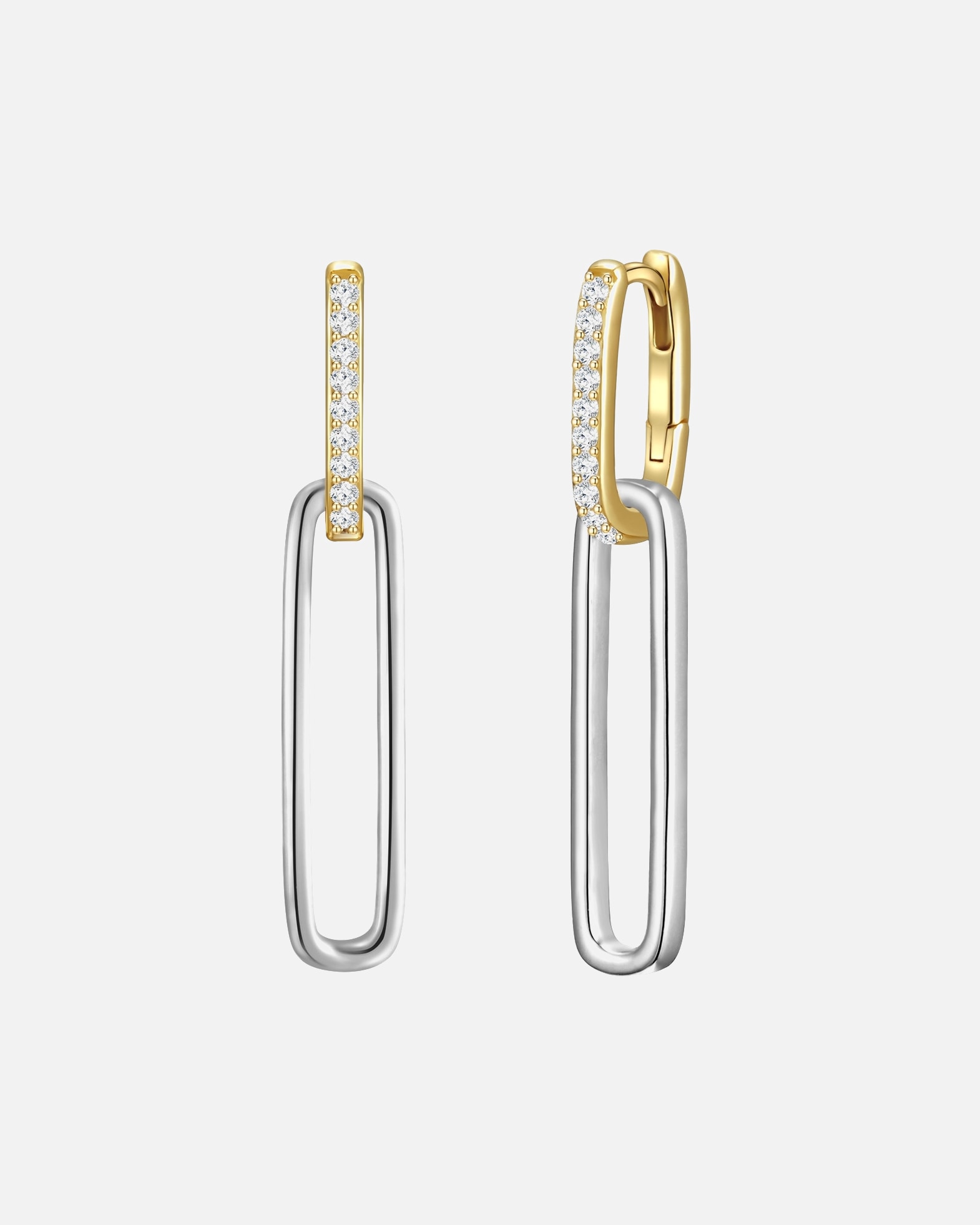 Obrączki dla Kobieta Kolczyki z Srebro wysokiej próby w Srebrny/żółte złoto 34,5 mm