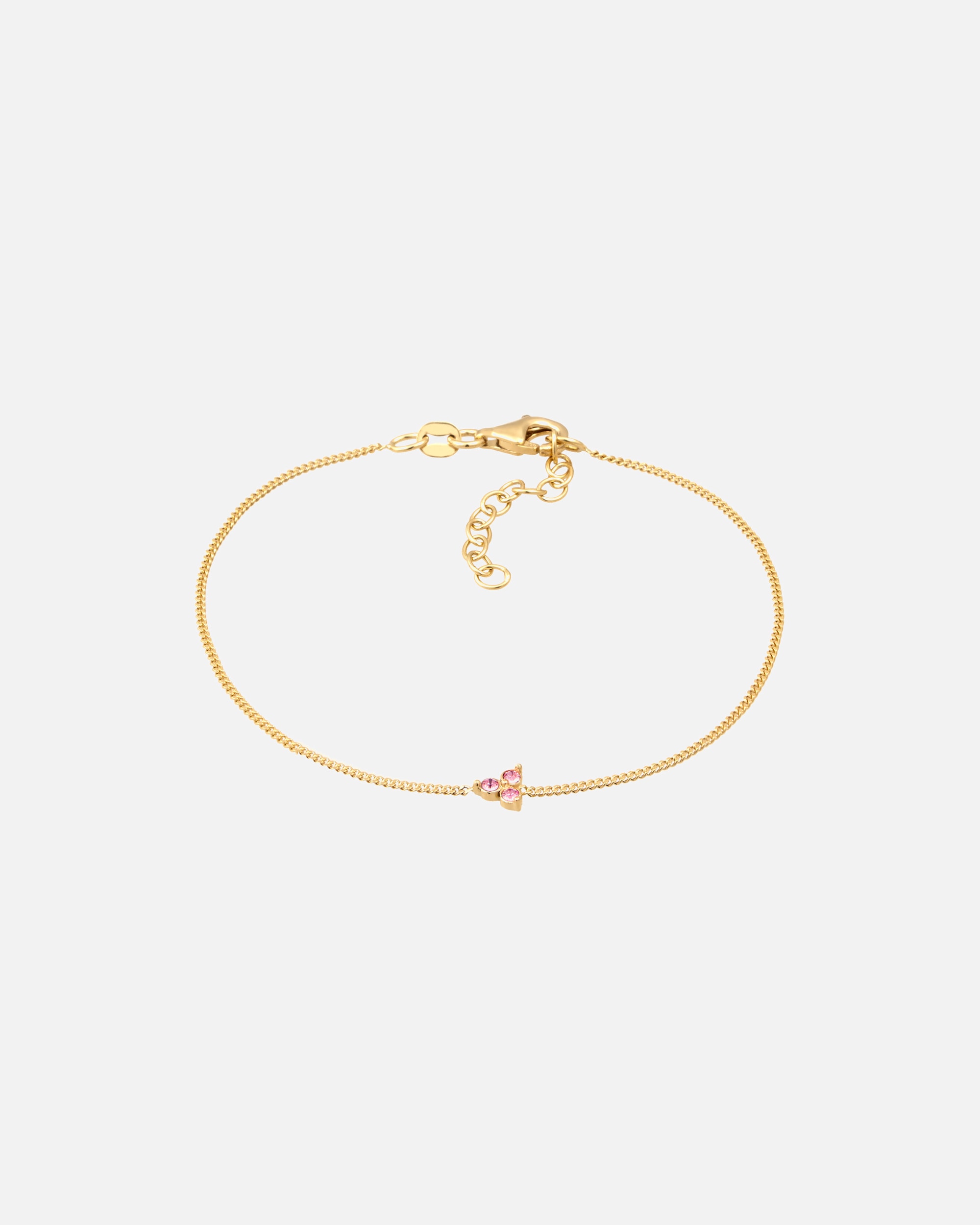Bransoletka dla Kobieta Elli Bransoletka Damska Łańcuszek Szklane Kryształy Szlif Xilion Rose 925 Sterling Silver 16 cm goldfarben