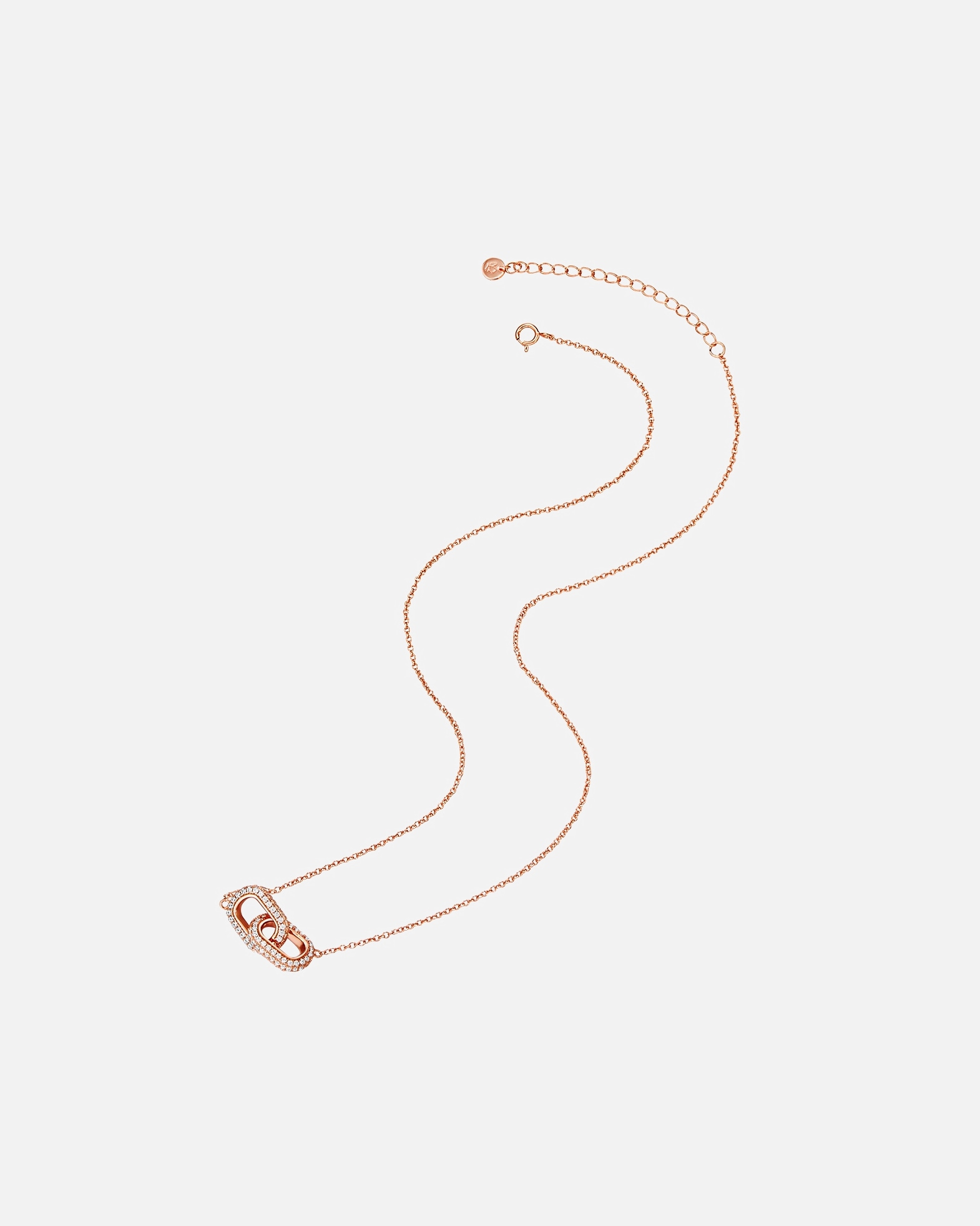 Naszyjnik dla Kobieta Glanzstücke München Naszyjnik srebrny srebro wysokiej próby Cyrkonia różowe złoto 40,0 cm Basiskette + 5,0 cm Verlängerung