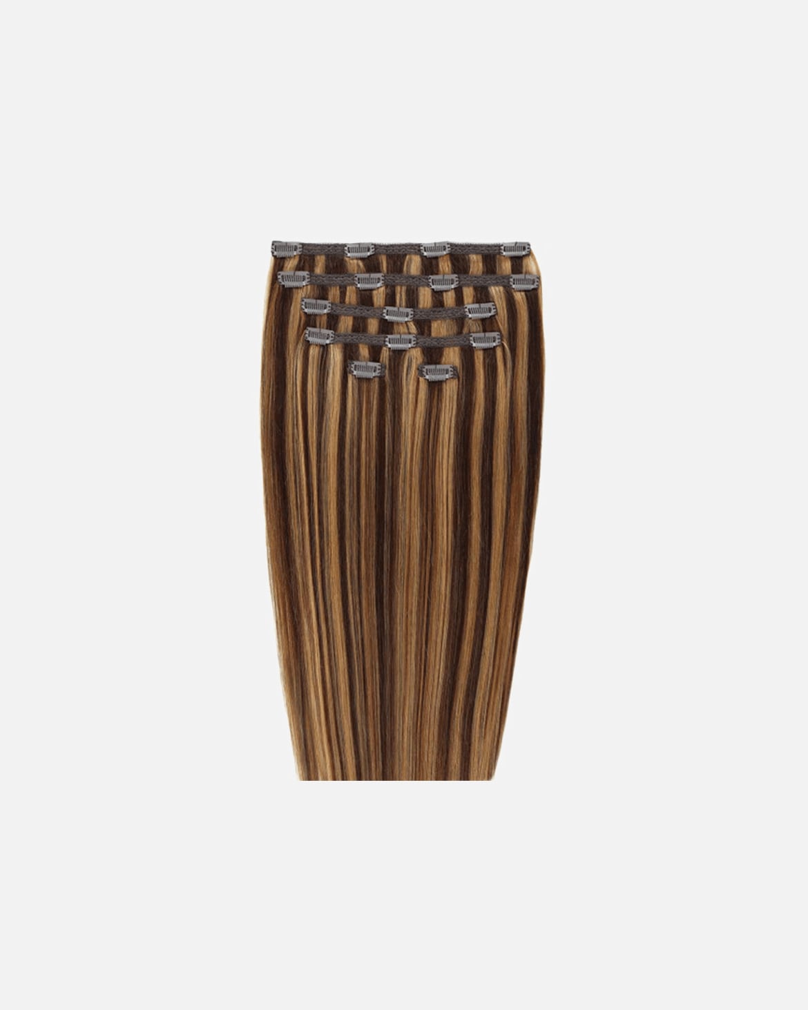 Doczepiane włosy dla Unisex Gold24 Gold24 Przedłużenie włosów Clip-in #4 Brązowy - 60 cm #4/27 Brązowy/Blond Mix - 50 cm