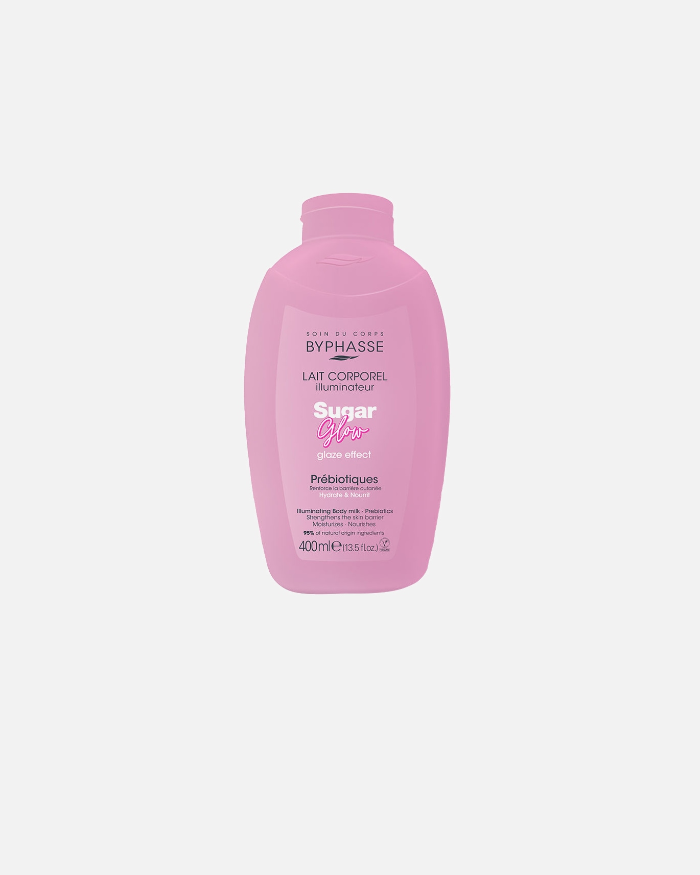 Krem do ciała dla Unisex Byphasse Rozjaśniające mleczko do ciała SUGAR GLOW z prebiotykami 400 ml