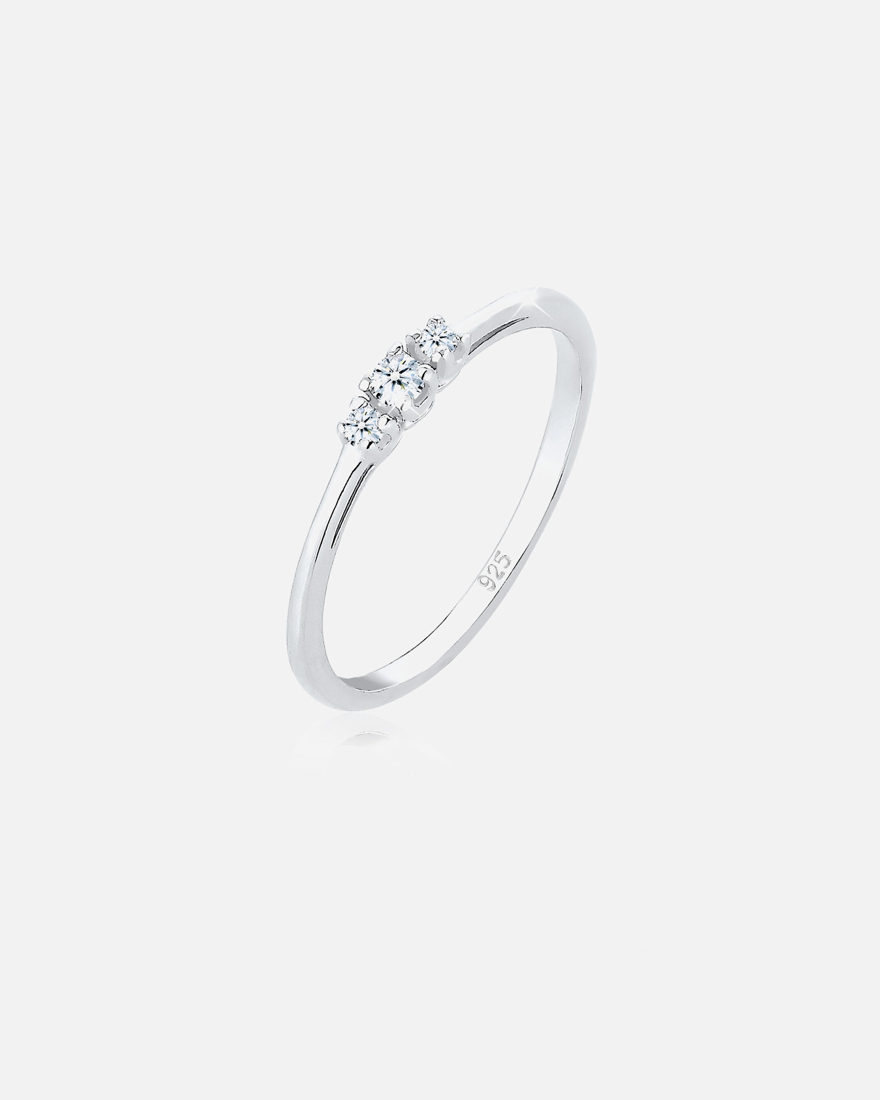 Pierścionek dla Kobieta Elli DIAMONDS Damski zaręczynowy z delikatnym diamentem (0.06 ct.) w srebrze 925 Sterling Silver 54