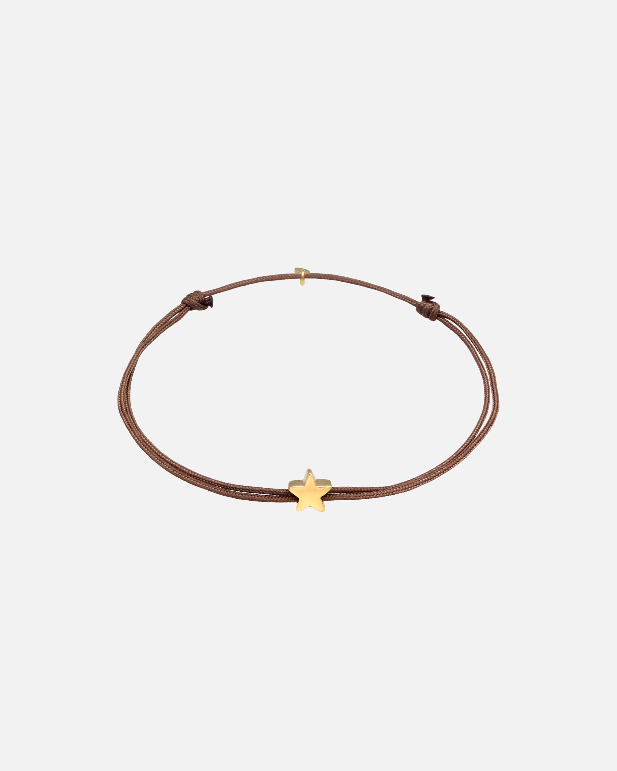 Bransoletka dla Kobieta Elli Damski Symbol gwiazdy Astro z nylonem ciemnoczerwony w pozłacanym srebrze 925 Sterling Silver Brązowy