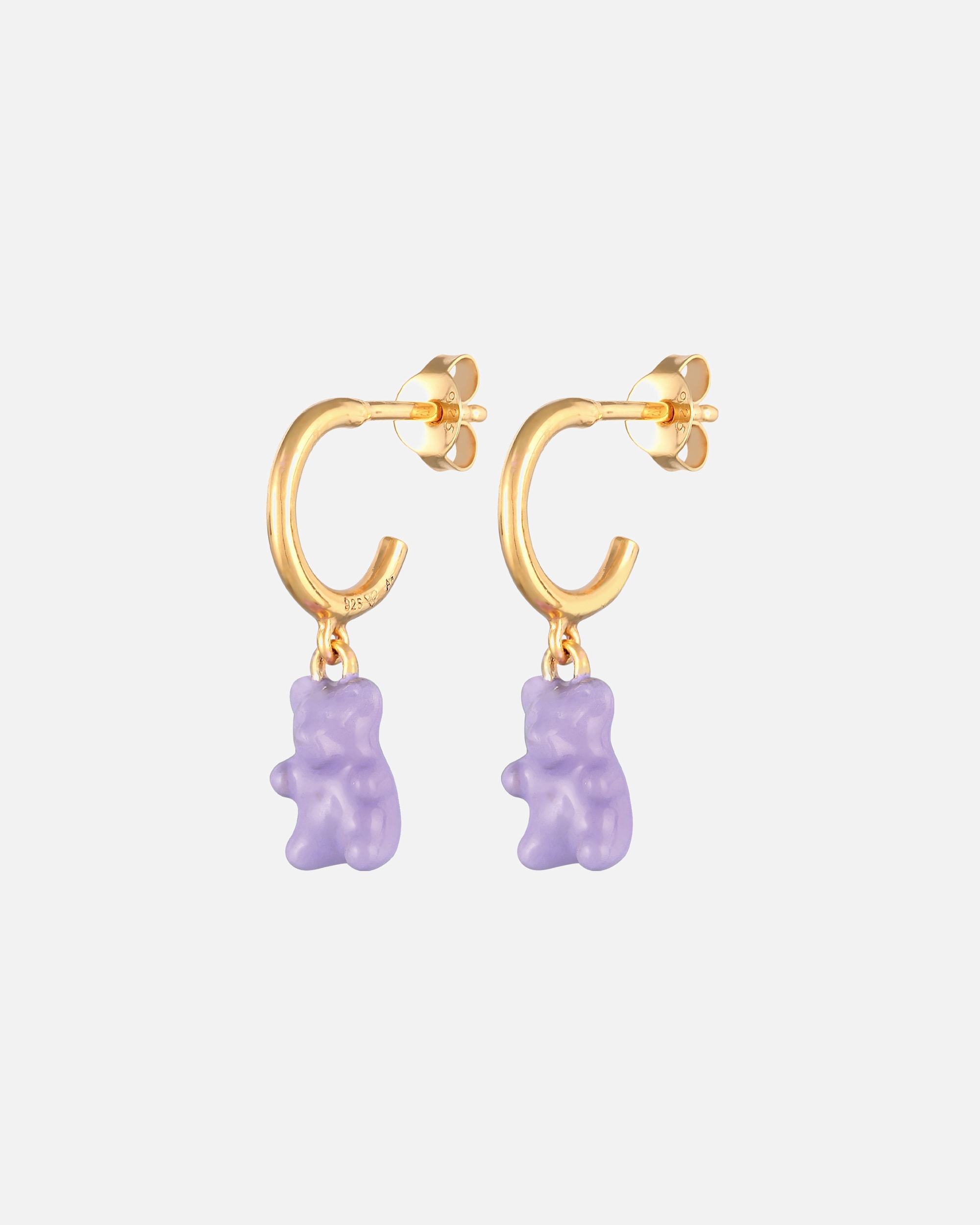 Kolczyki dla Kobieta Damski wisiorek z zawieszką niedźwiadek Trend z emalią w pozłacanym srebrze próby 925 Sterling Silver goldfarben