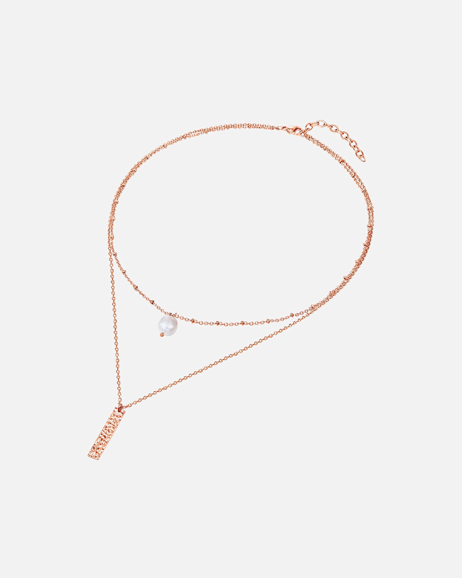 Naszyjnik dla Kobieta Valero Pearls Stal nierdzewna Perła hodowlana słodkowodna 38,0/40,0 cm Basiskette + 5,0 cm Verläng