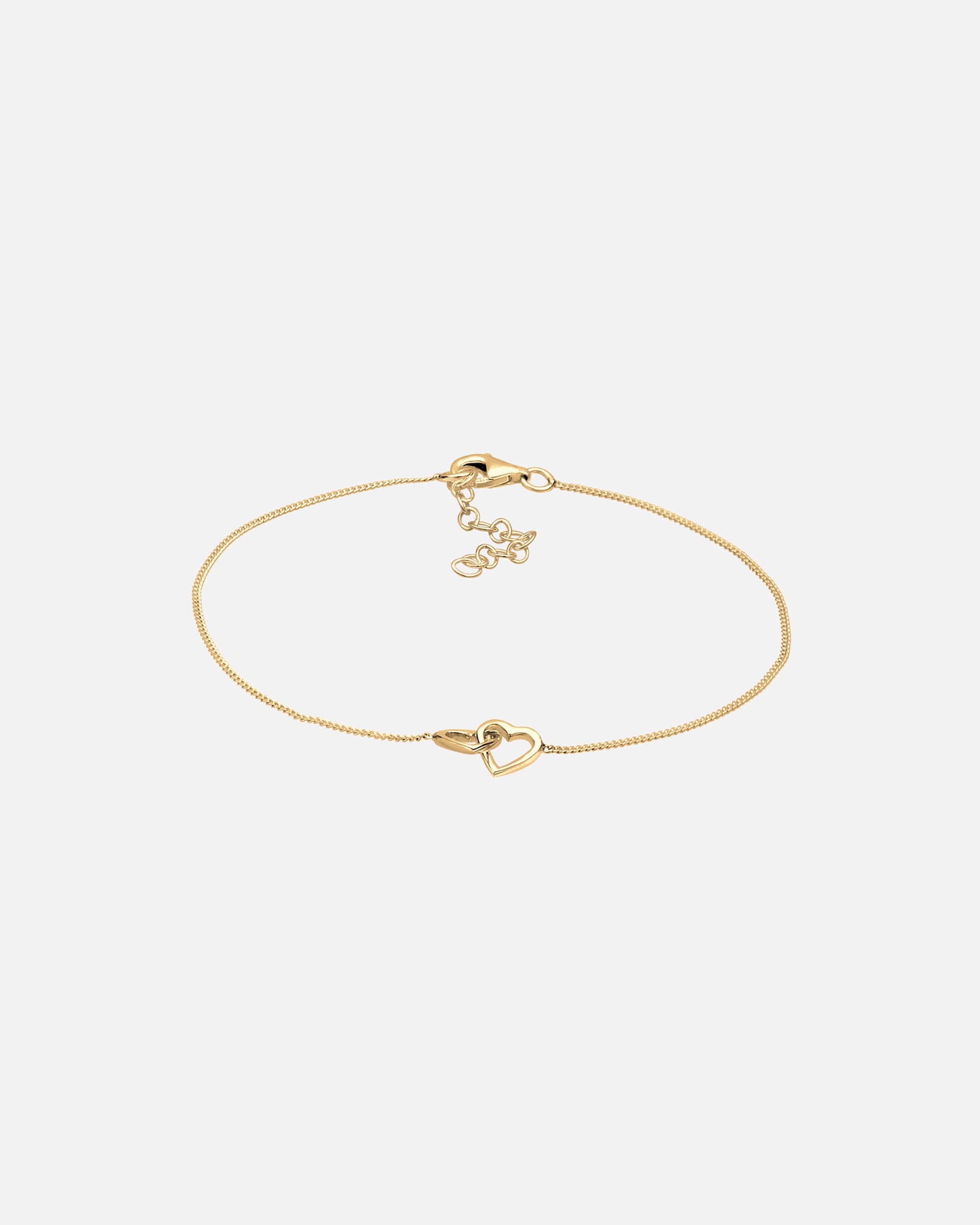 Bransoletka dla Kobieta Damskie serce splecione połączenie w pozłacanym srebrze 925 Sterling Silver 18