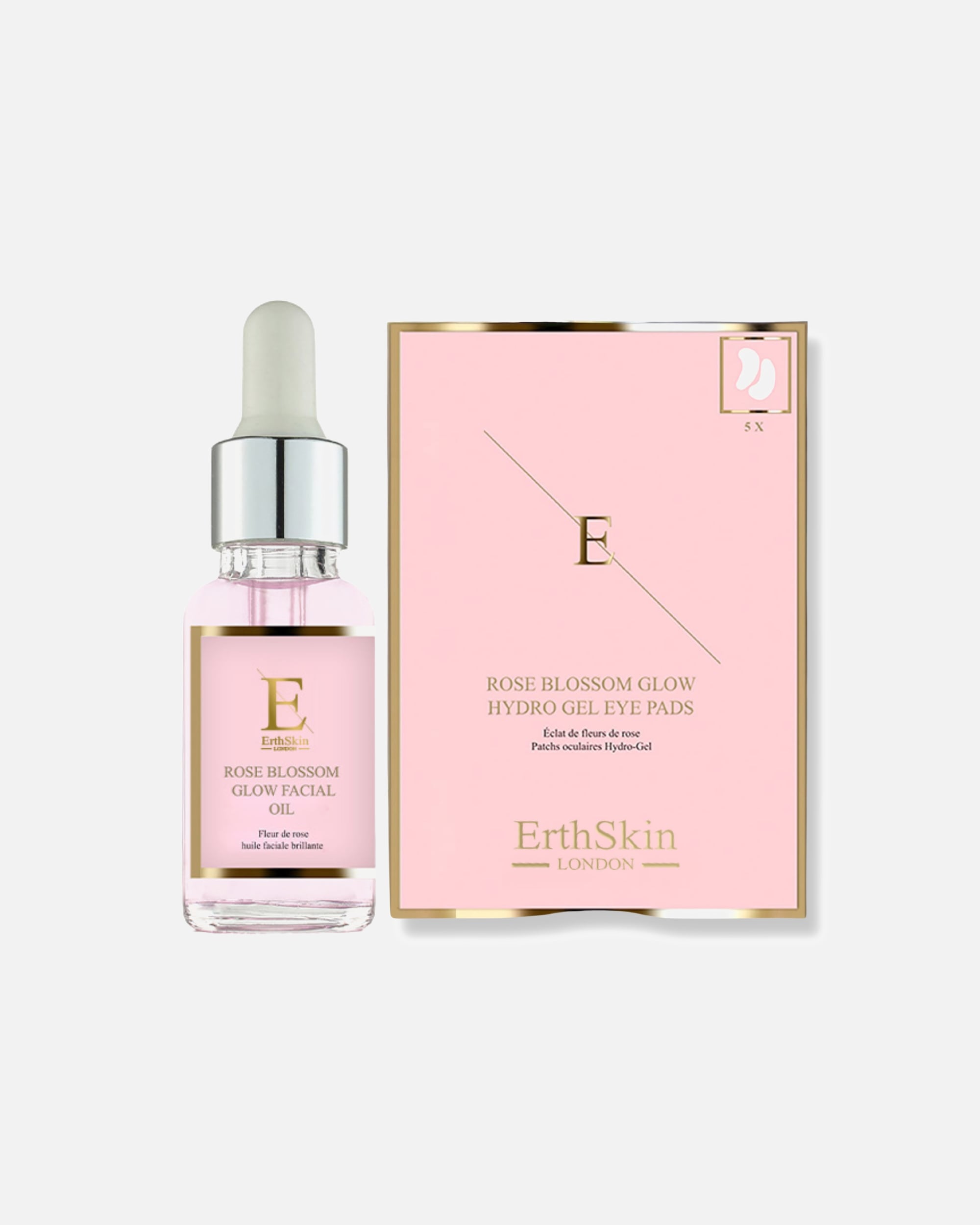 Zestaw do pielęgnacji twarzy dla Kobieta ErthSkin London Zestaw rozświetlający do oczu Rose Petal Eye Glow Set 1 sztukaka