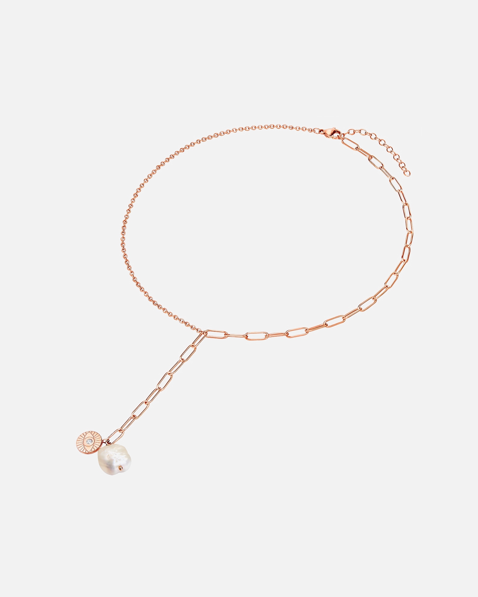 Naszyjnik dla Kobieta Valero Pearls Stal nierdzewna Preciosa Perła hodowlana słodkowodna 40,0 cm Basiskette + 5,0 cm Verlängerung