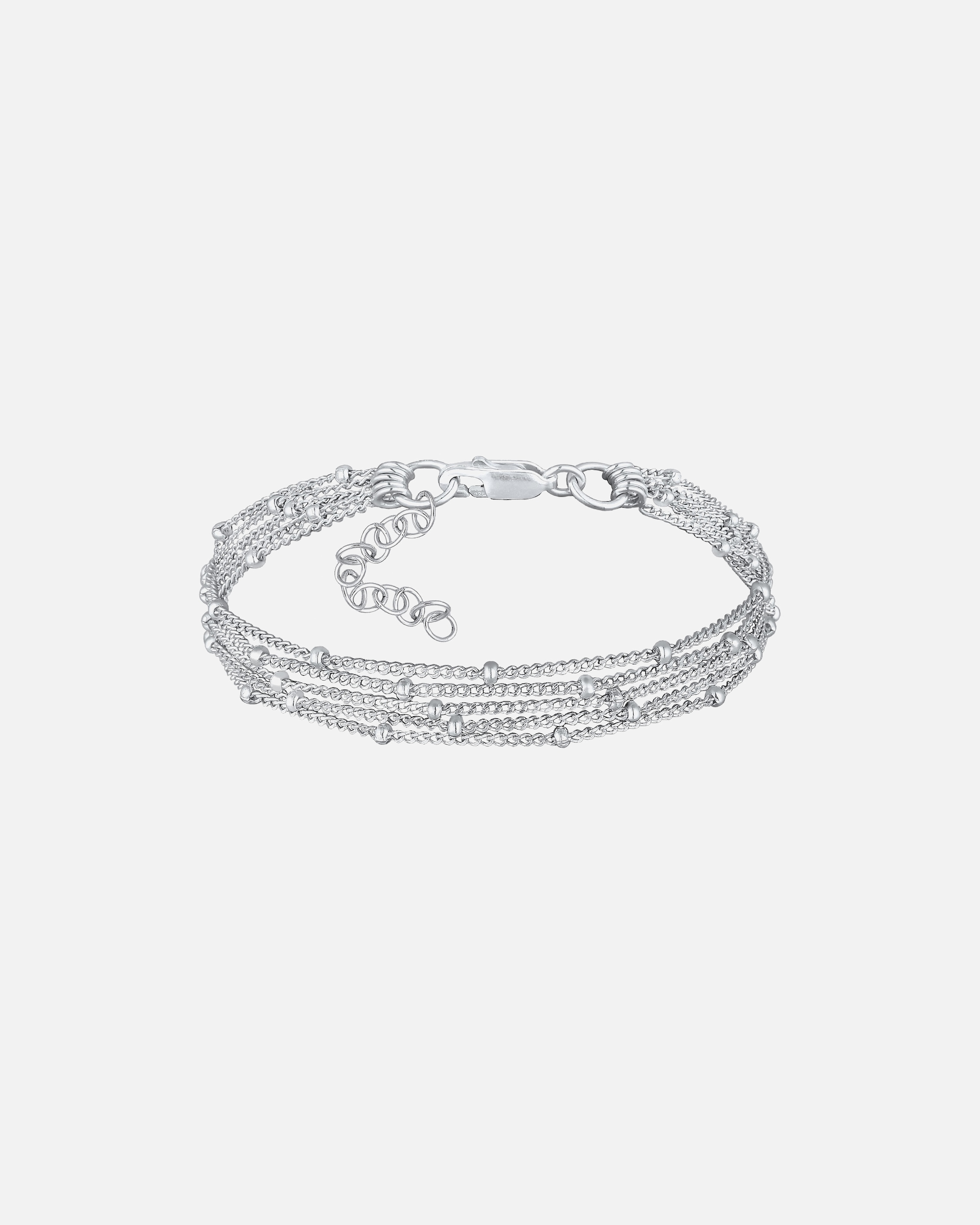 Bransoletka dla Kobieta Elli Damskia warstwowa bransoletka kuleczki zesrebra próby 925 Sterling Silver 16