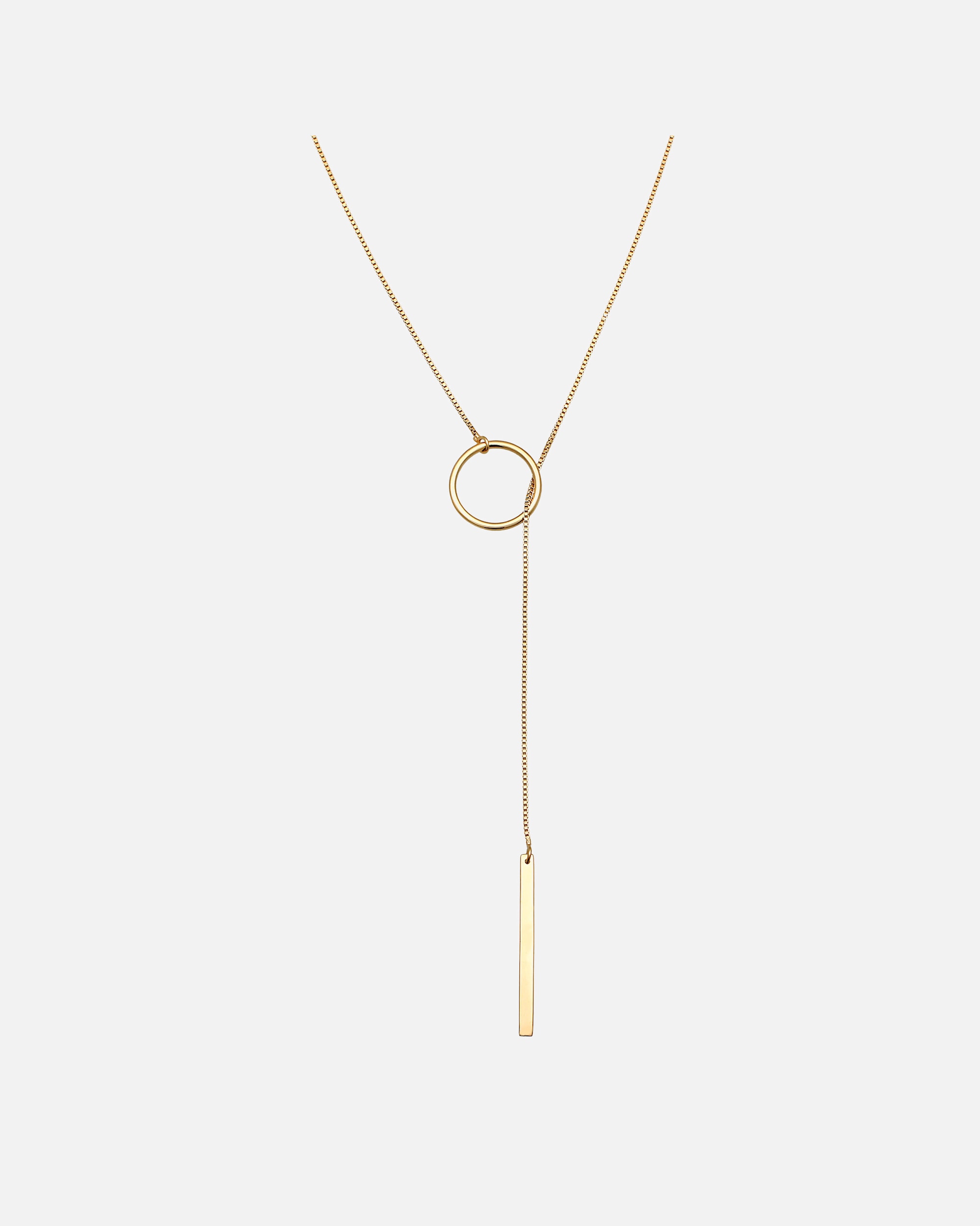 Naszyjnik dla Kobieta Elli Damski naszyjnik w kształcie litery Y Circle Rod Geo ze srebra próby 925 Sterling Silver goldfarben