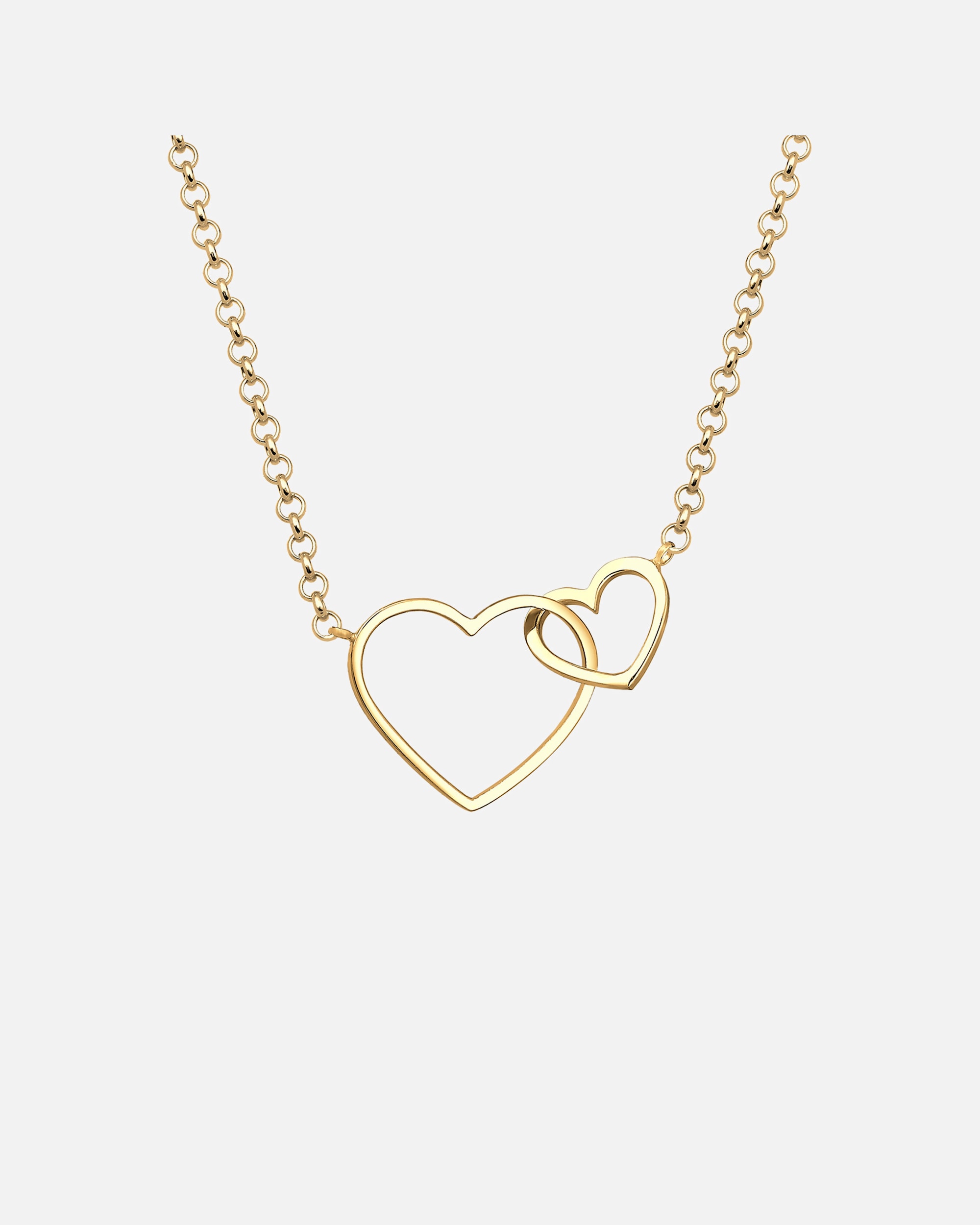 Naszyjnik dla Kobieta Elli Damska zawieszka serce splecione w pozłacanym srebrze próby 925 Sterling Silver 55