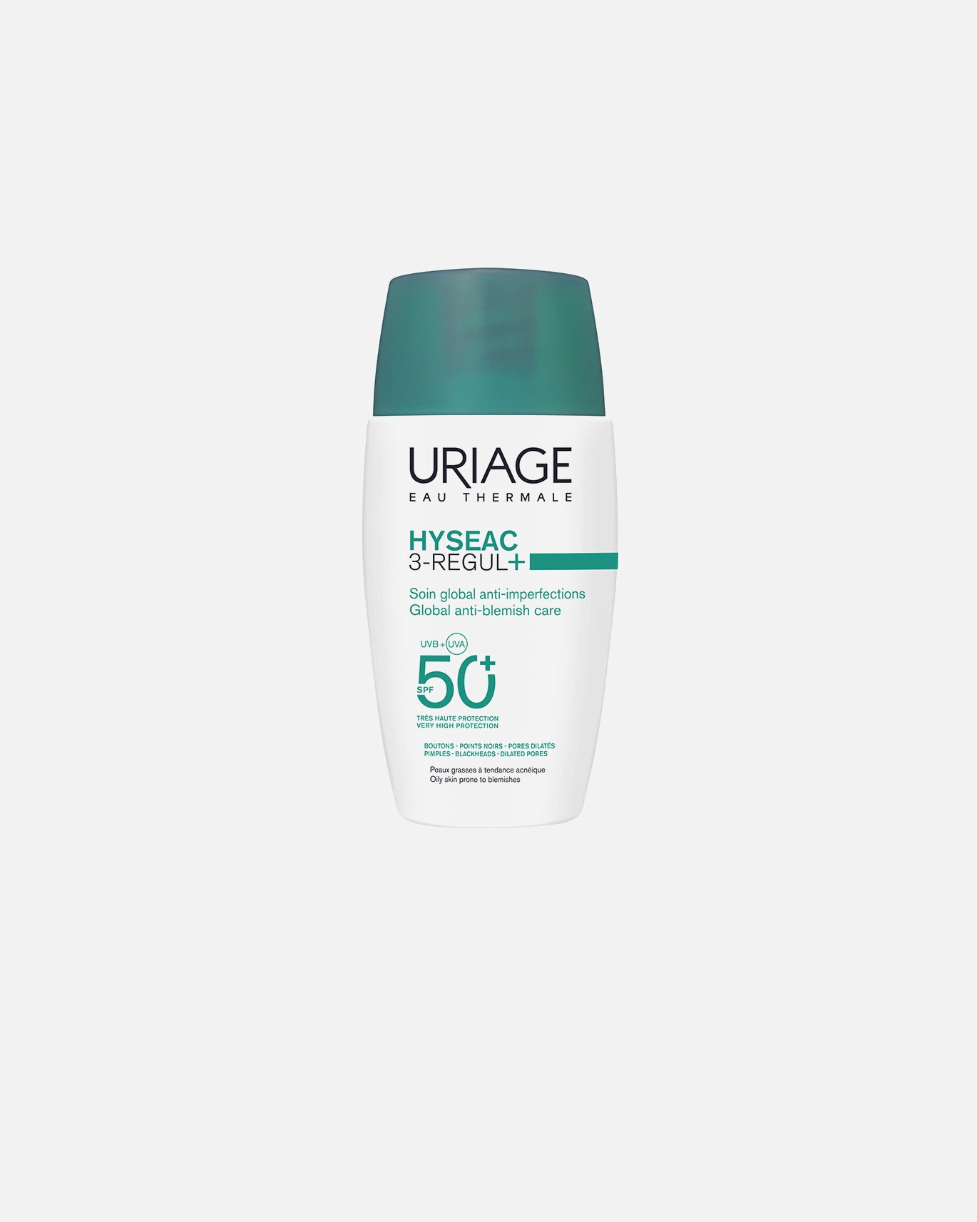Pielęgnacja Anti-Acne dla Unisex Uriage HYSEAC 3 REGUL+ globalna pielęgnacja przeciw niedoskonałościom SPF50+ 50 ml