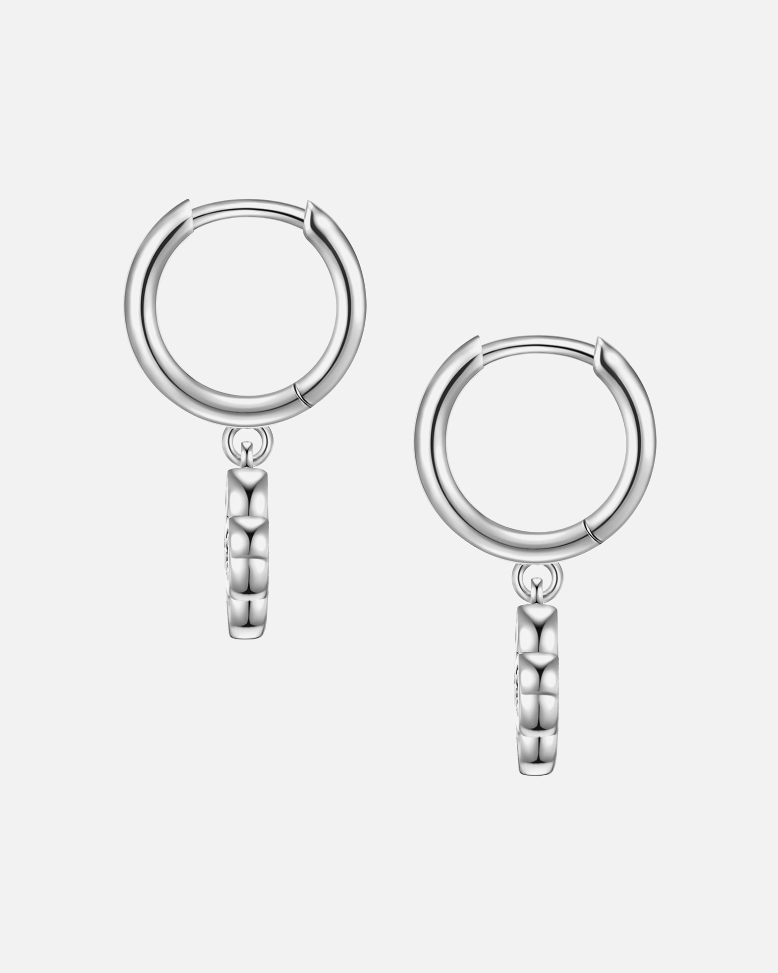 Obrączki dla Kobieta Glanzstücke München Kolczyki Koniczynka z Srebro wysokiej próby w Srebrny 20,3 mm