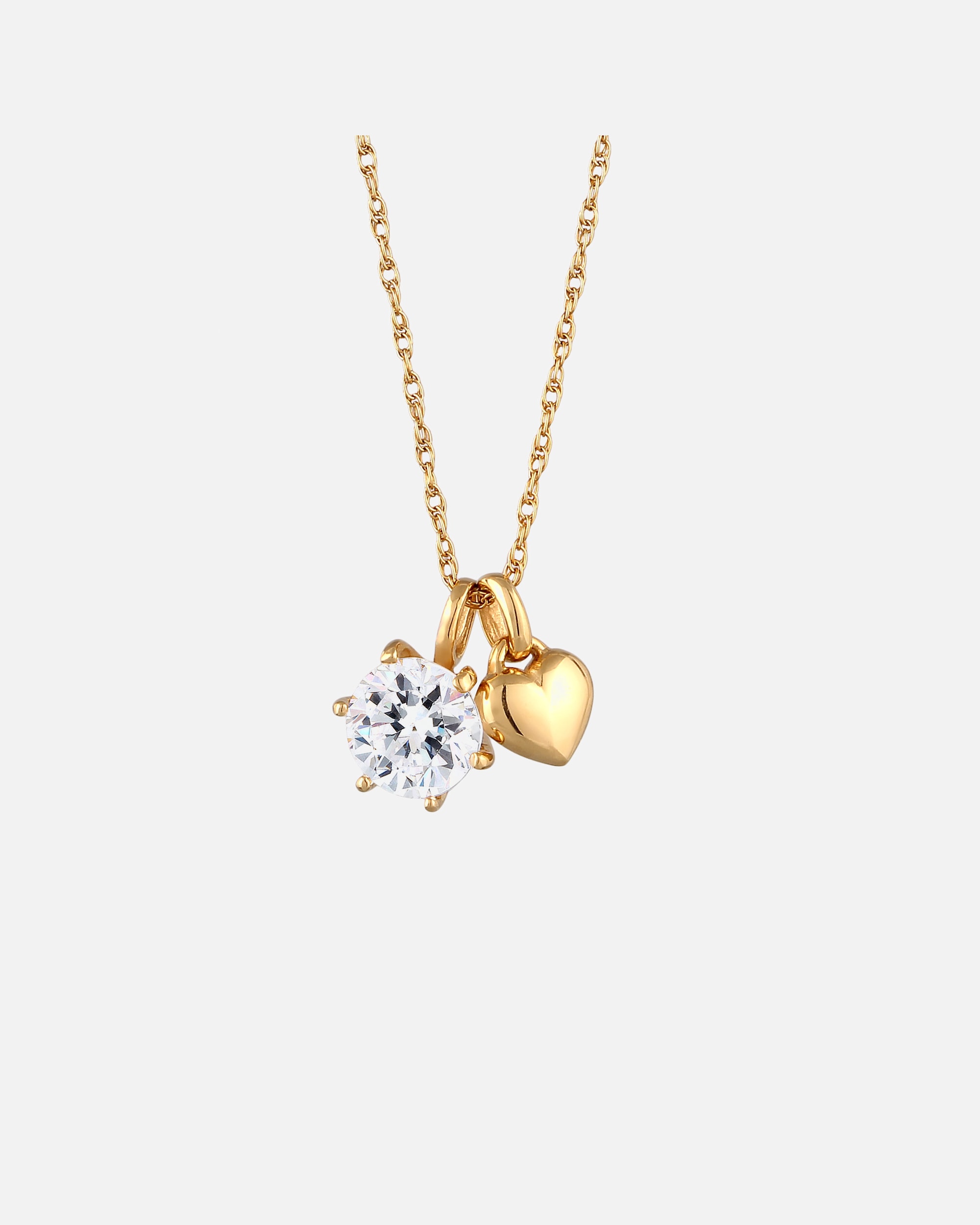 Naszyjnik dla Kobieta Elli Kamieniem Damski Wisiorek Serce Łańcuszek Skręcany Szklane Kryształy Brilliant Szlifowane Białe 925 Sterling Silver 60