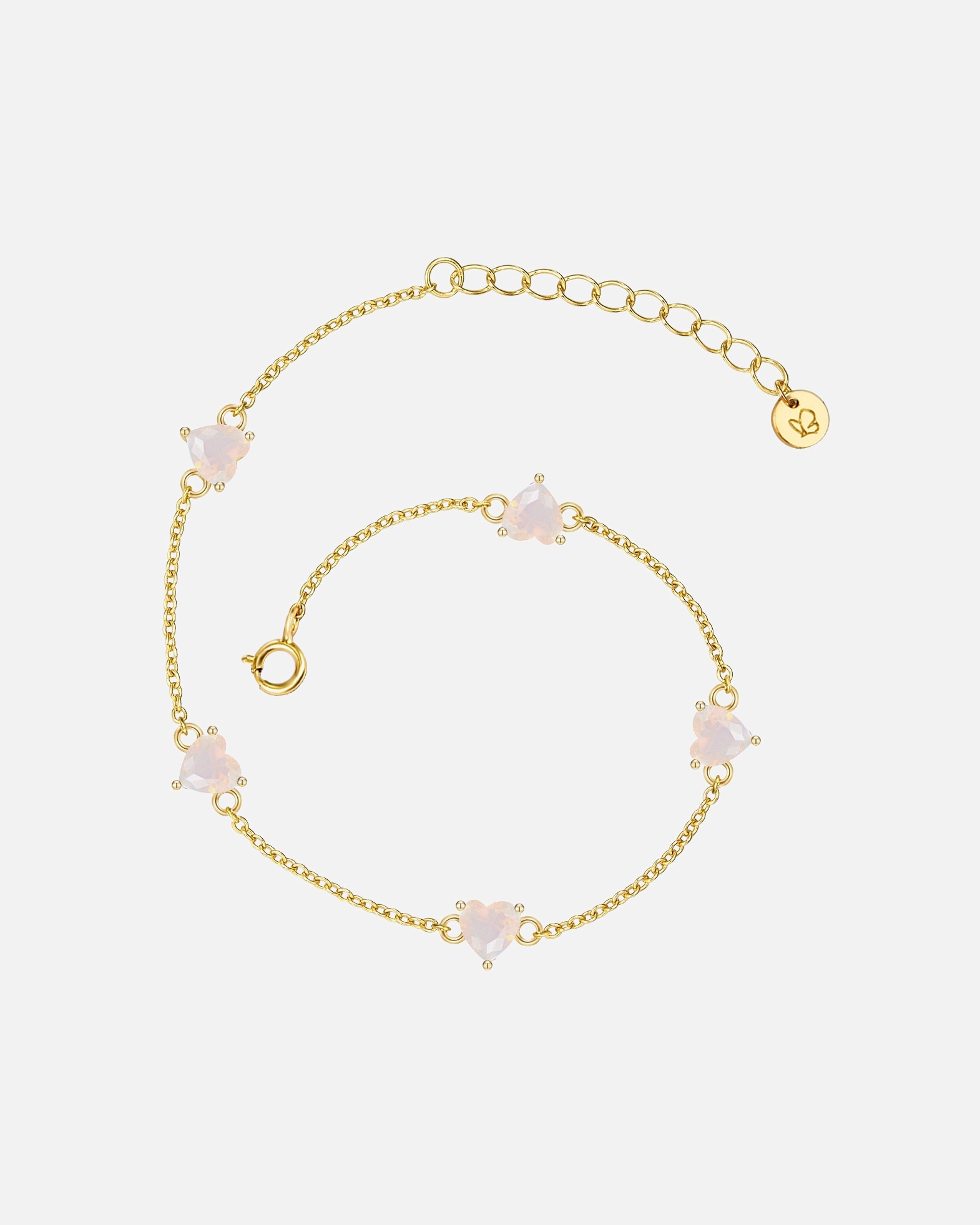 Bransoletka dla Kobieta Glanzstücke München Bransoletka Serce z Srebro wysokiej próby w Żółte złoto 17,0 cm Basislänge + 3,0 cm Verlängerung