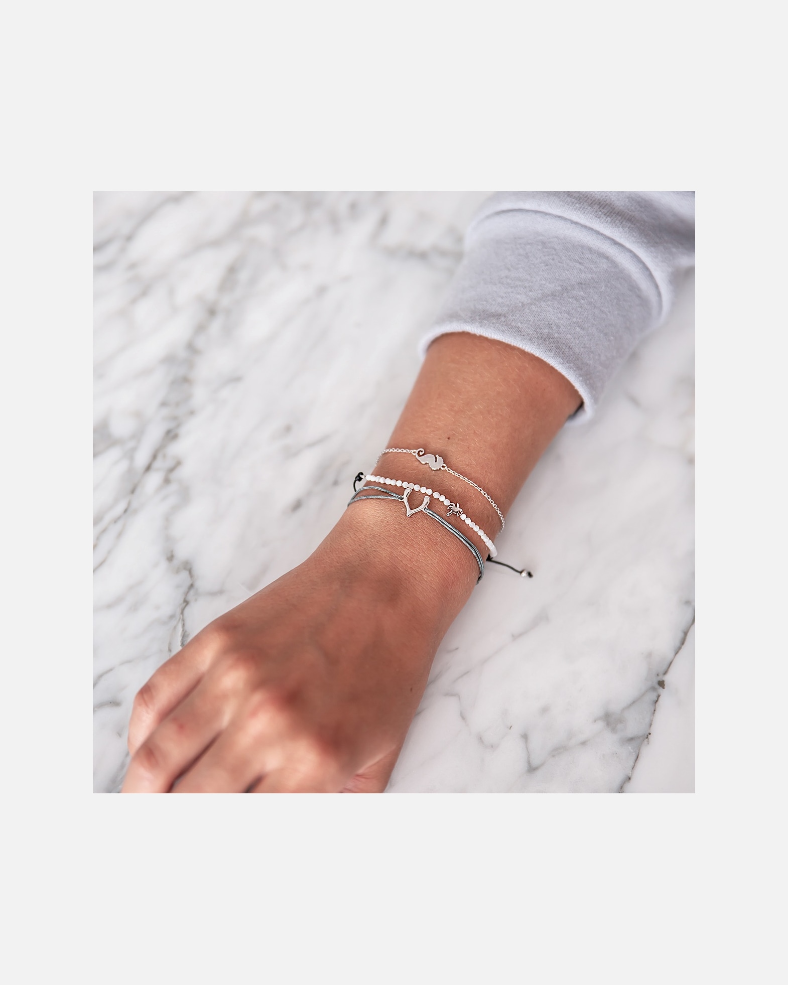 Bransoletka dla Kobieta Glanzstücke München Srebrna bransoleta Palma srebro wysokiej próby srebrny 15,0 - 22,0 cm, flexibel einstellbar