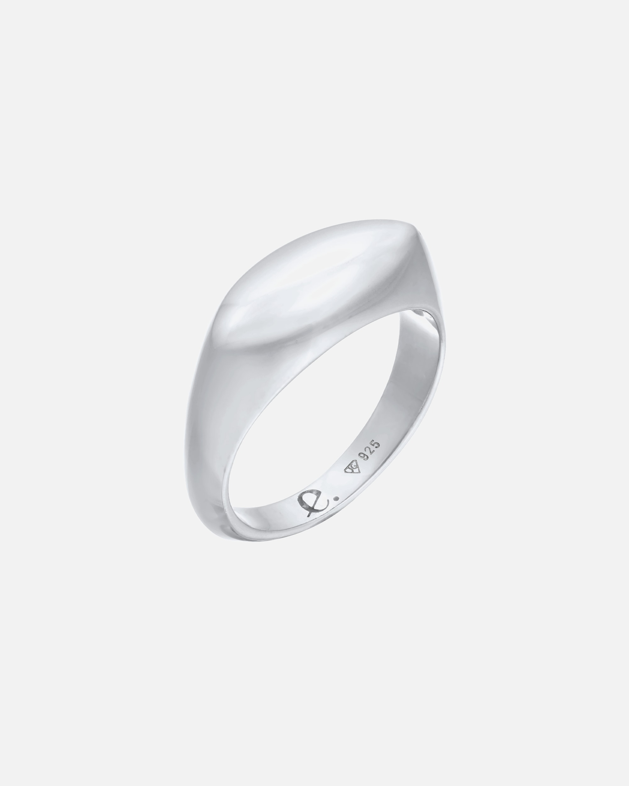 Pierścionek dla Kobieta Elli PREMIUM Damski sygnet z markizem Design Basic ze srebra rodowanego próby 925 Sterling Silver 58