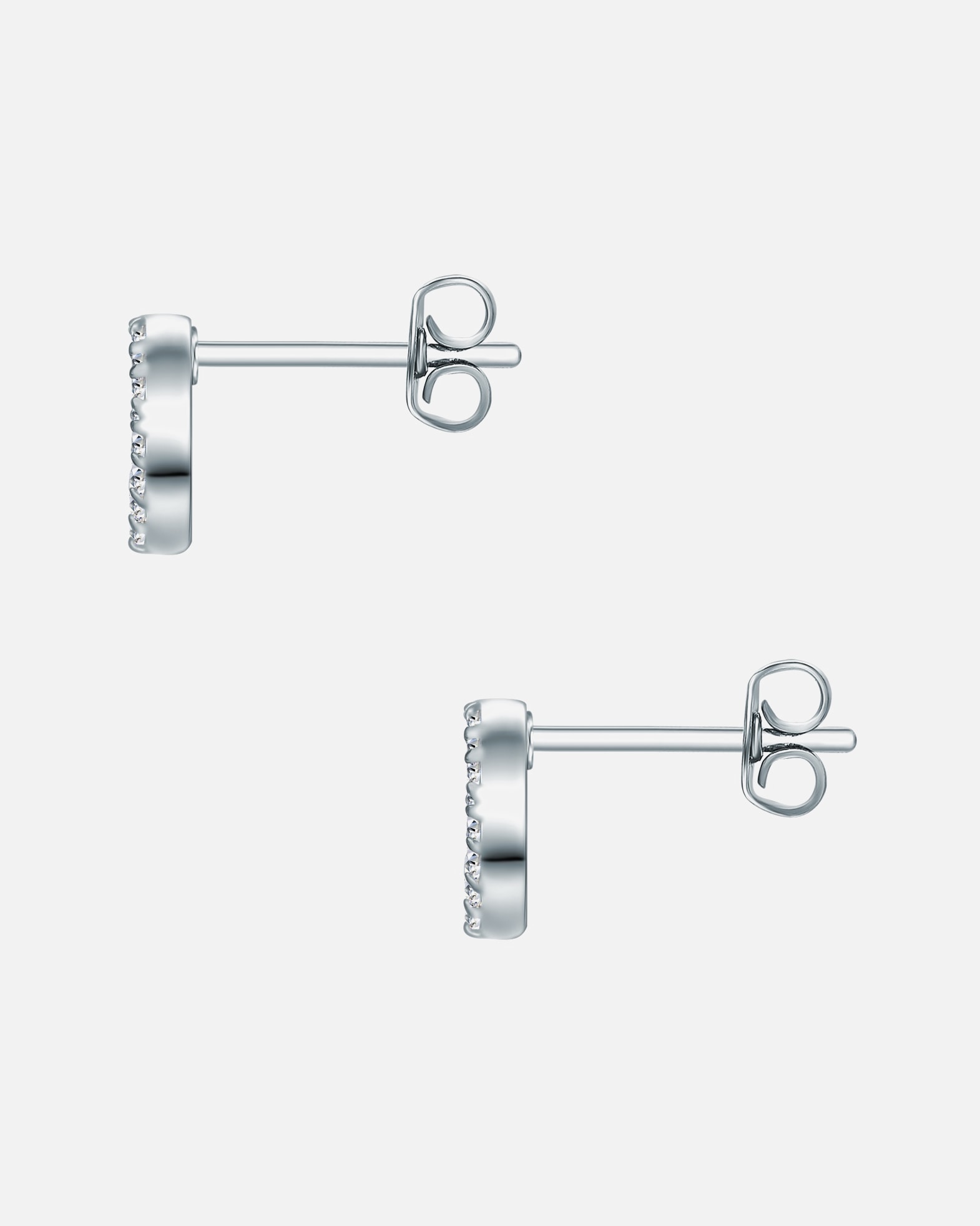 Kolczyki dla Kobieta Rafaela Donata Srebrne kolczyki sztyfty Serce srebro wysokiej próby Cyrkonia srebrny 8,5 mm